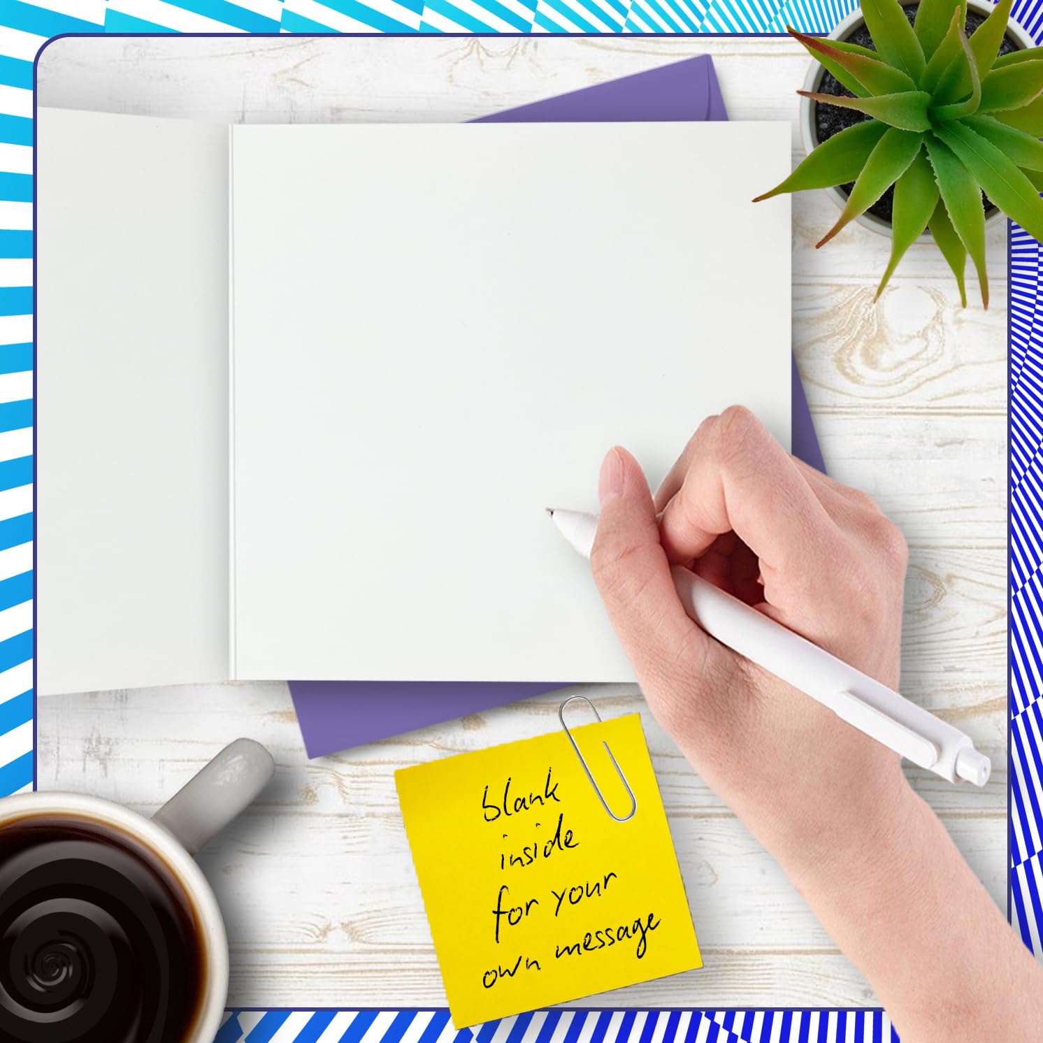 Stuff4 Wishing You All The Best Leaving Card for Colleagues | 145mm x 145mm | Blank Inside 4