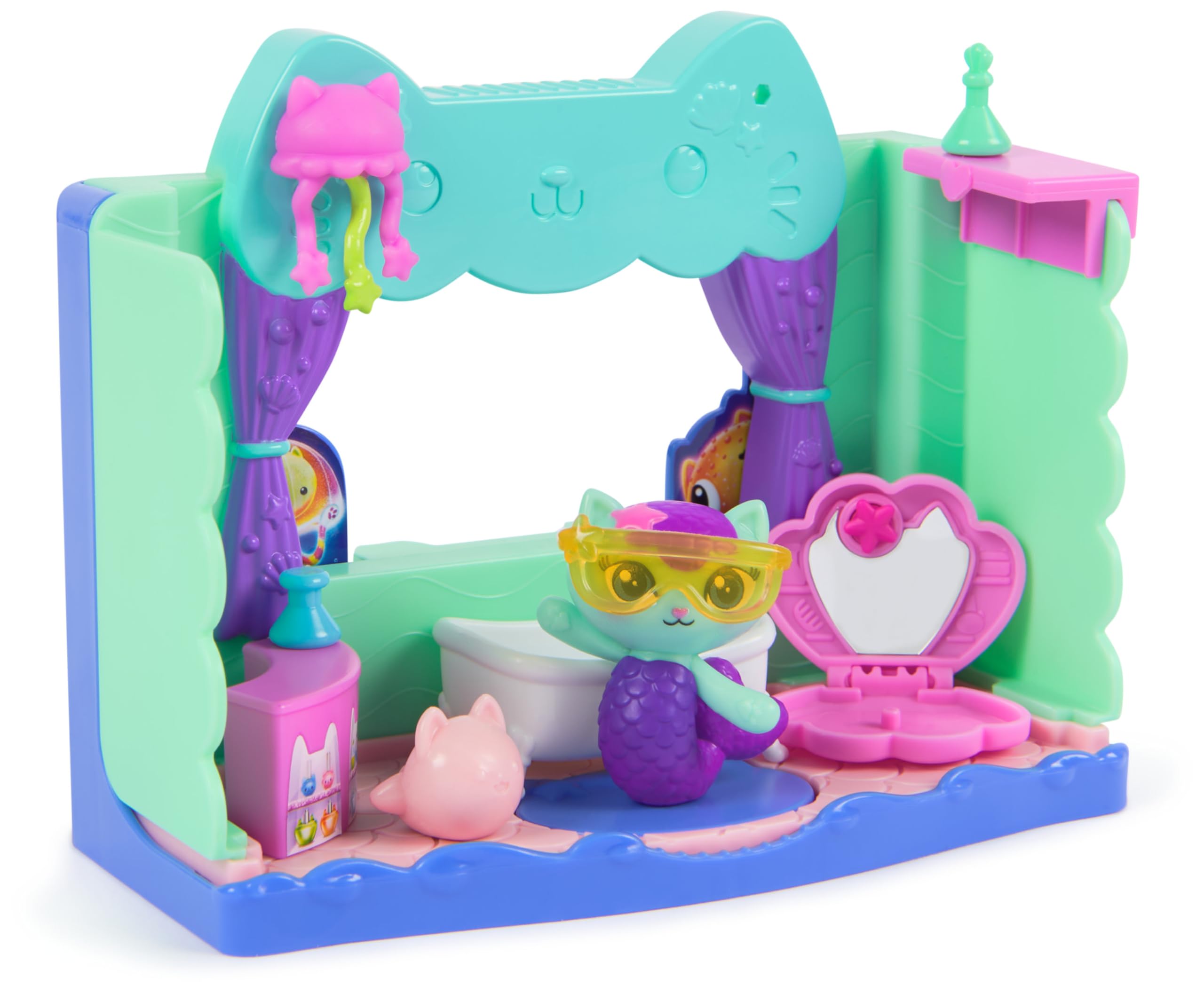Gabby's Dollhouse: The Movie - MerCat's Spa-wesome Bathroom Playset with Figure 3