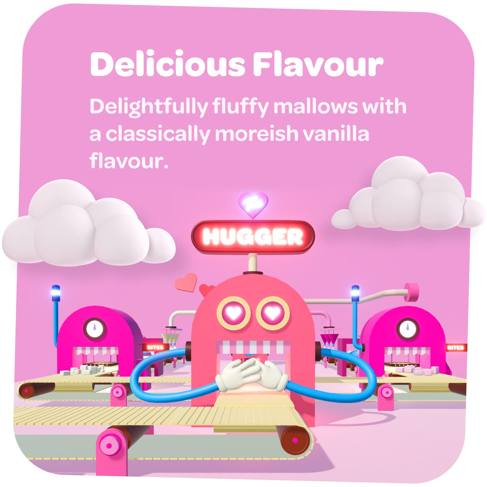 Freedom Confectionery Vegantic Pink & White Vanilla BBQ Mallows 105g Bag 5