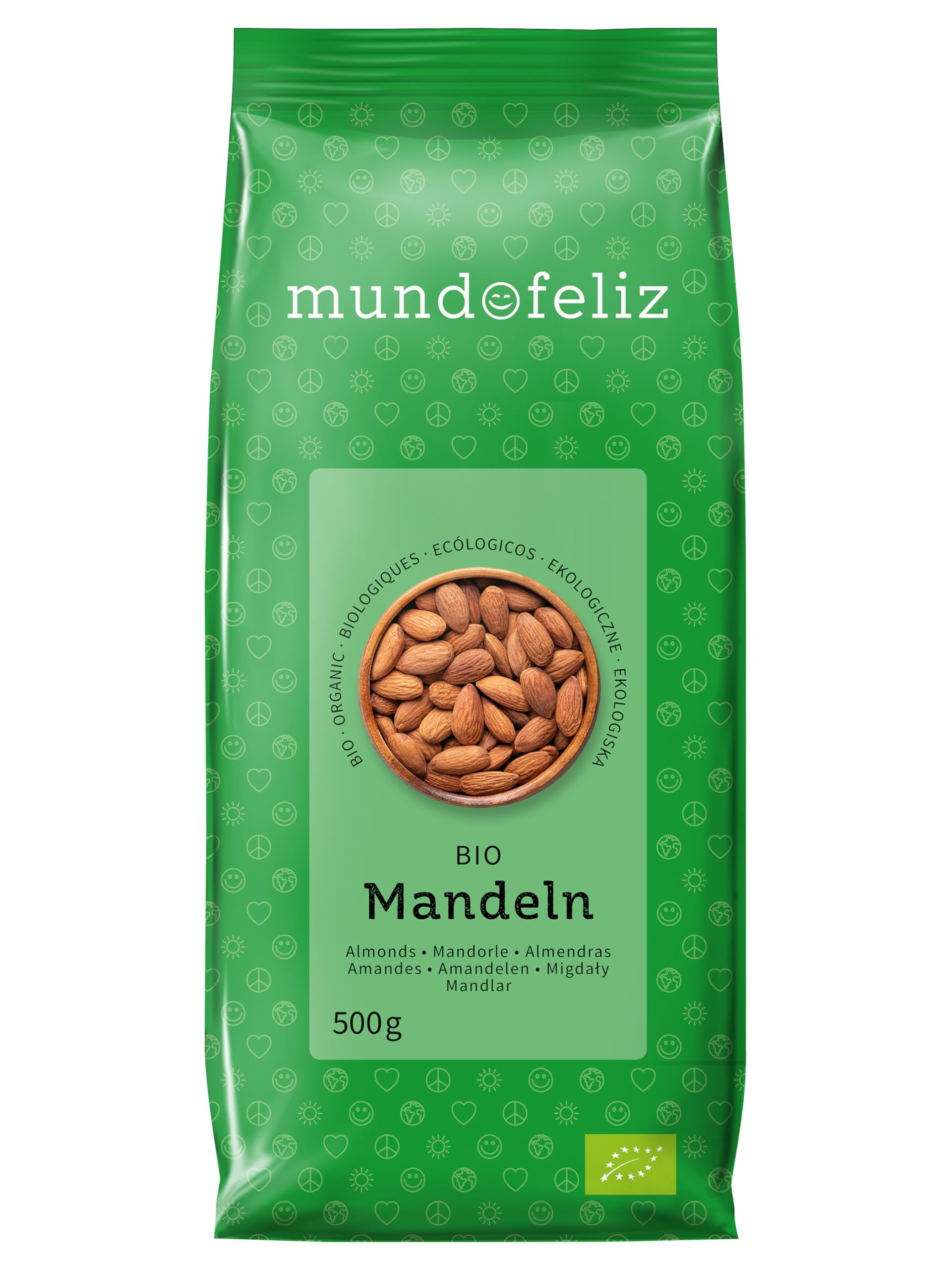 Mundo Feliz - Organic Whole Almonds 2 x 500 g