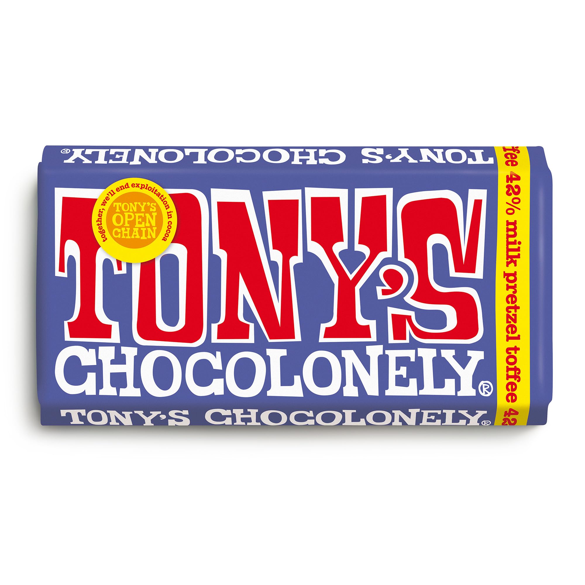 Tony's Chocolonely - Dark Milk Pretzel Toffee Chocolate Bar 180g