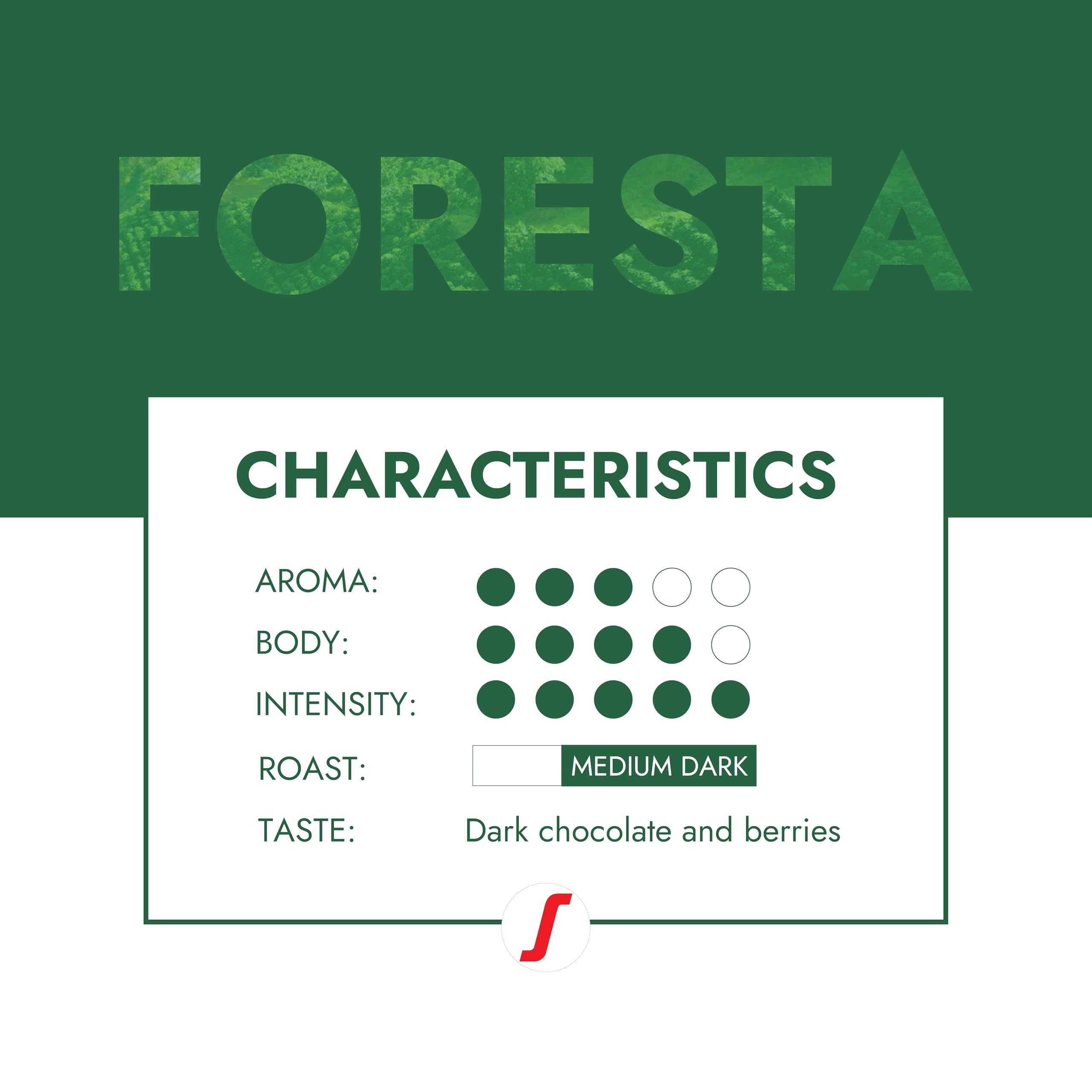 Segafredo Zanetti FORESTA Rainforest Alliance-zertifizierte Kaffeebohnen – 1 kg ganze Bohne