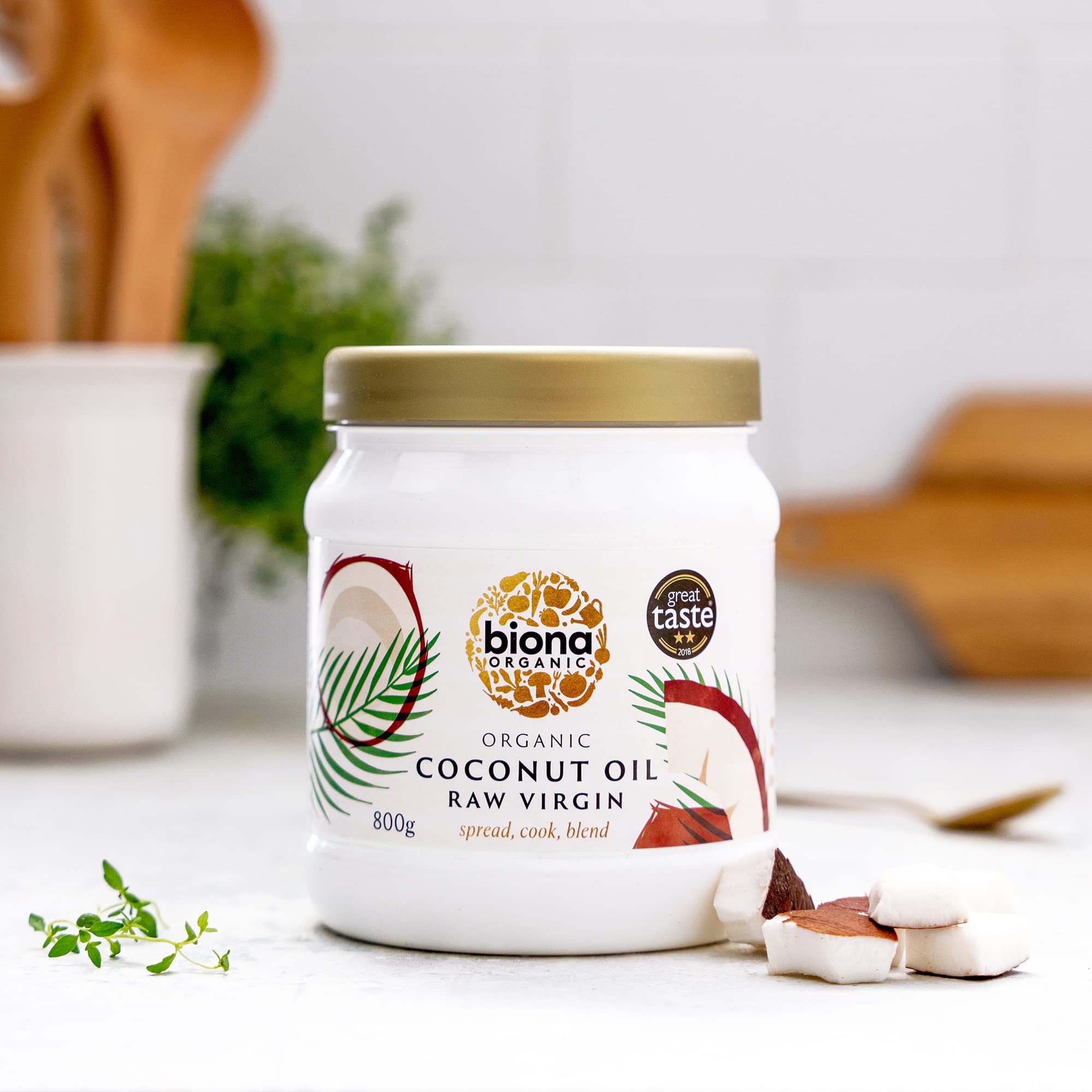 Biona Organic Raw Virgin Coconut Oil (800g) - Great Taste Award Winner 2024 3
