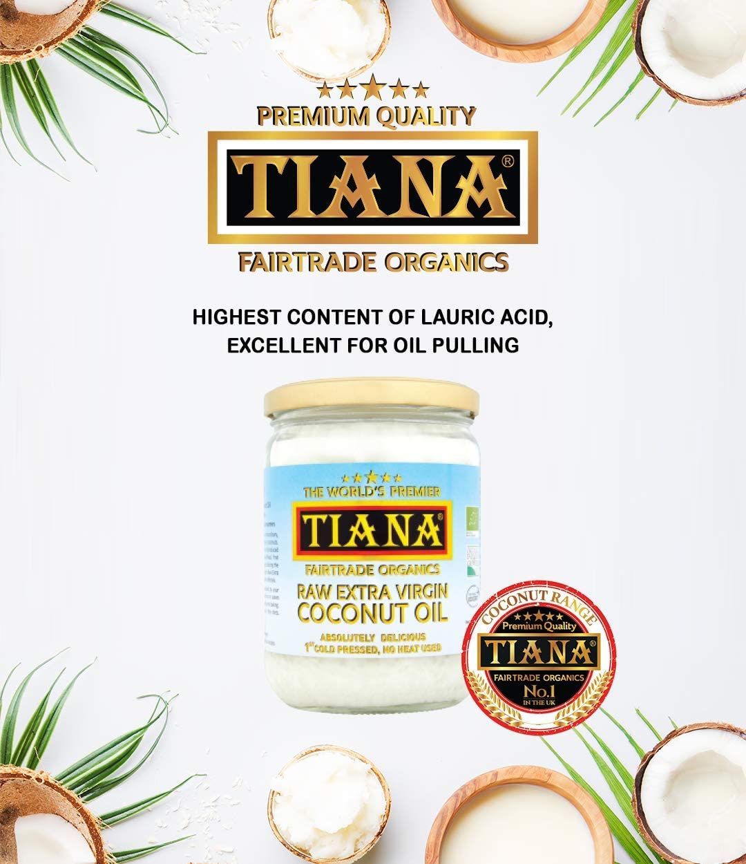 TIANA - Raw Extra Virgin Coconut Oil (500ml) 3