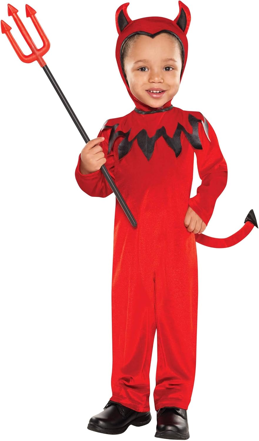 AMSCAN Little Red Devil Costume - Toddler Fancy Dress for Kids Boys Girls