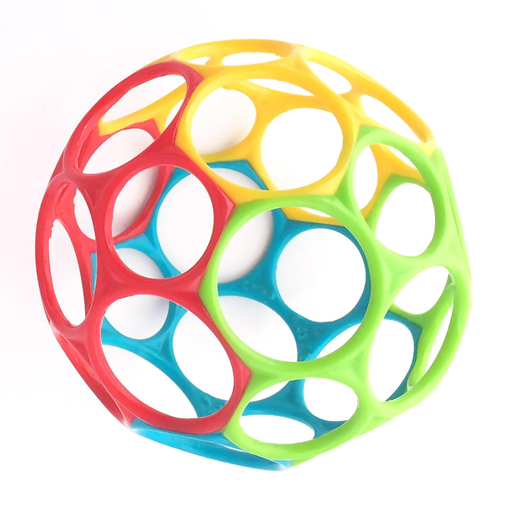 Bright Starts Oball Easy Grasp Classic Ball - BPA-Free Infant Toy for Newborns, 4-Inch Multi-Color