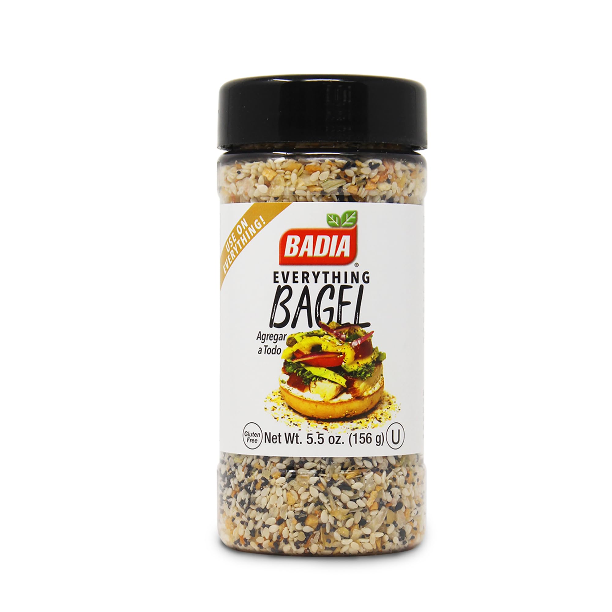 Badia Everything Bagel Seasoning - Savory Blend for Bagels, Toast, and Vegetables | 5.5 oz (156g) 1