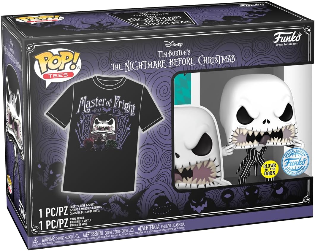 Funko Pop! & Tee: Disney - Jack Skellingtonkellington - Small - (S) - Disney: the Nightmare Before Christmas - T-Shirt - Clothes With Collectable Vinyl Figure