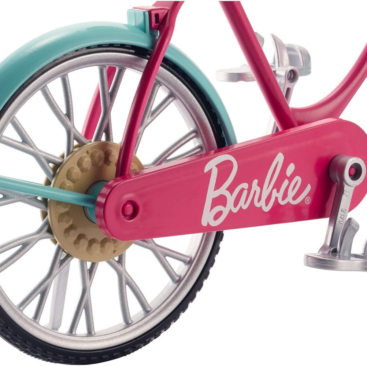 Barbie DVX55 Estate Bike - Pink & Teal Bicycle with Basket for Imaginative Play 4