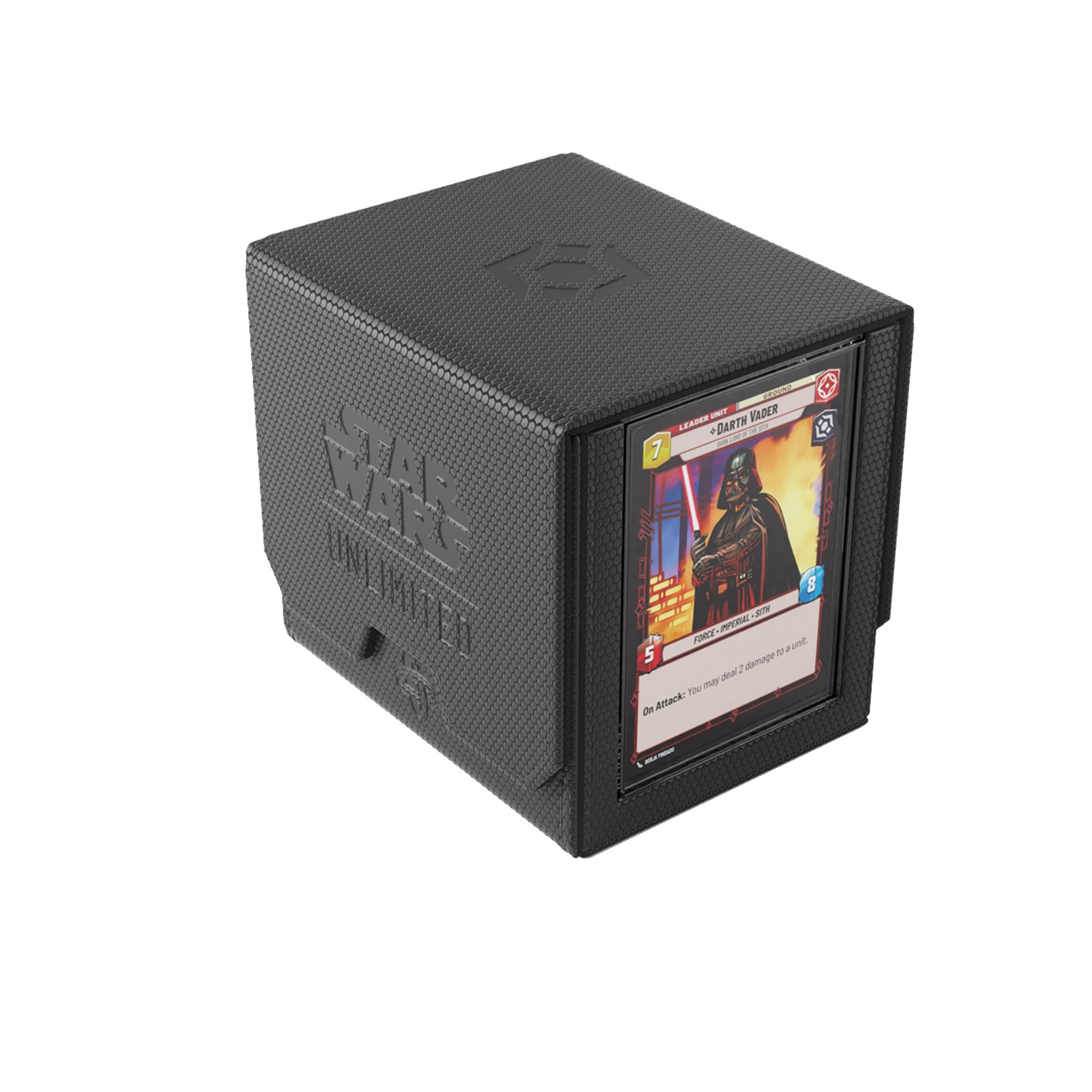 Gamegenic Star Wars Unlimited Deck Pod - Black | Holds 60 Double-Sleeved Cards | Includes Detachable Leader Case