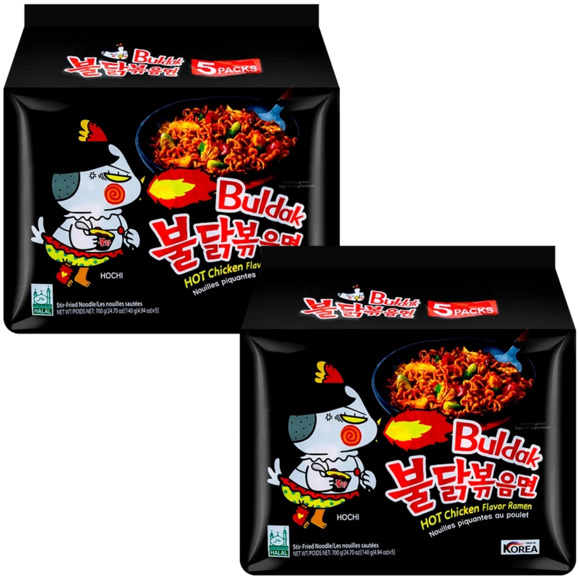 EDE Group Buldak Noodles Hot Chicken Flavor Ramen - 10 Pack | KMF Halal Certified