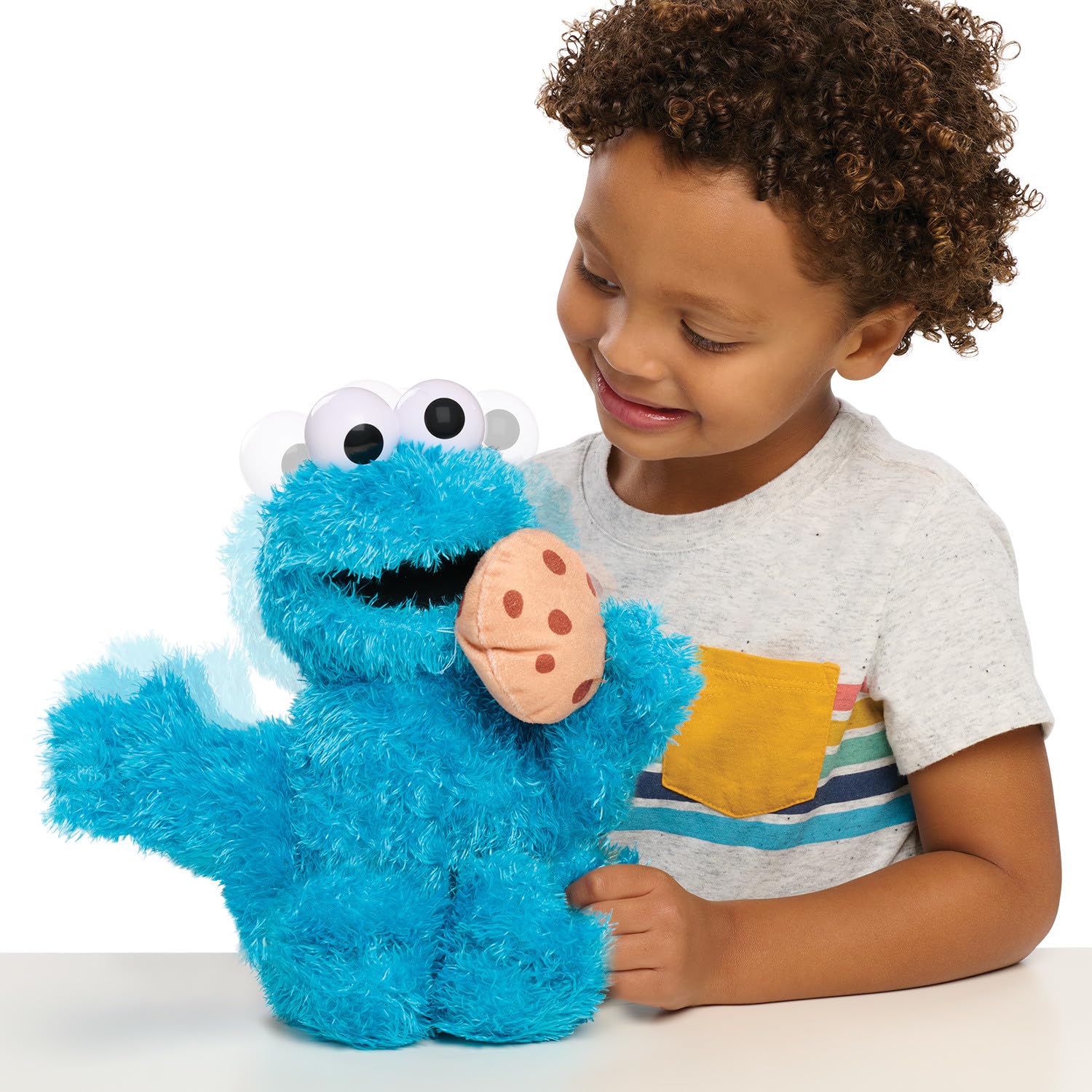 Just Play Sesame Street Nom Nom Cookie Monster 13.5-inch Plush Toy with Sounds and Motion - Blue 3