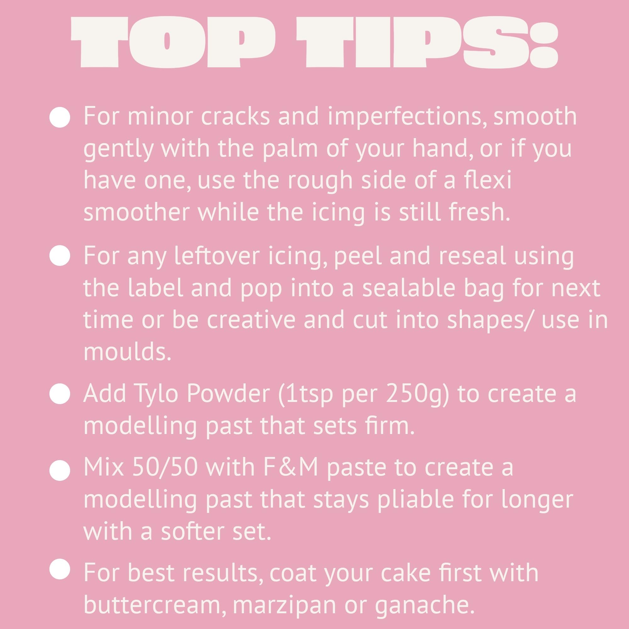 Renshaw - Extra Stretch Smooth & Thin Pink Fondant Icing 1 kg 6