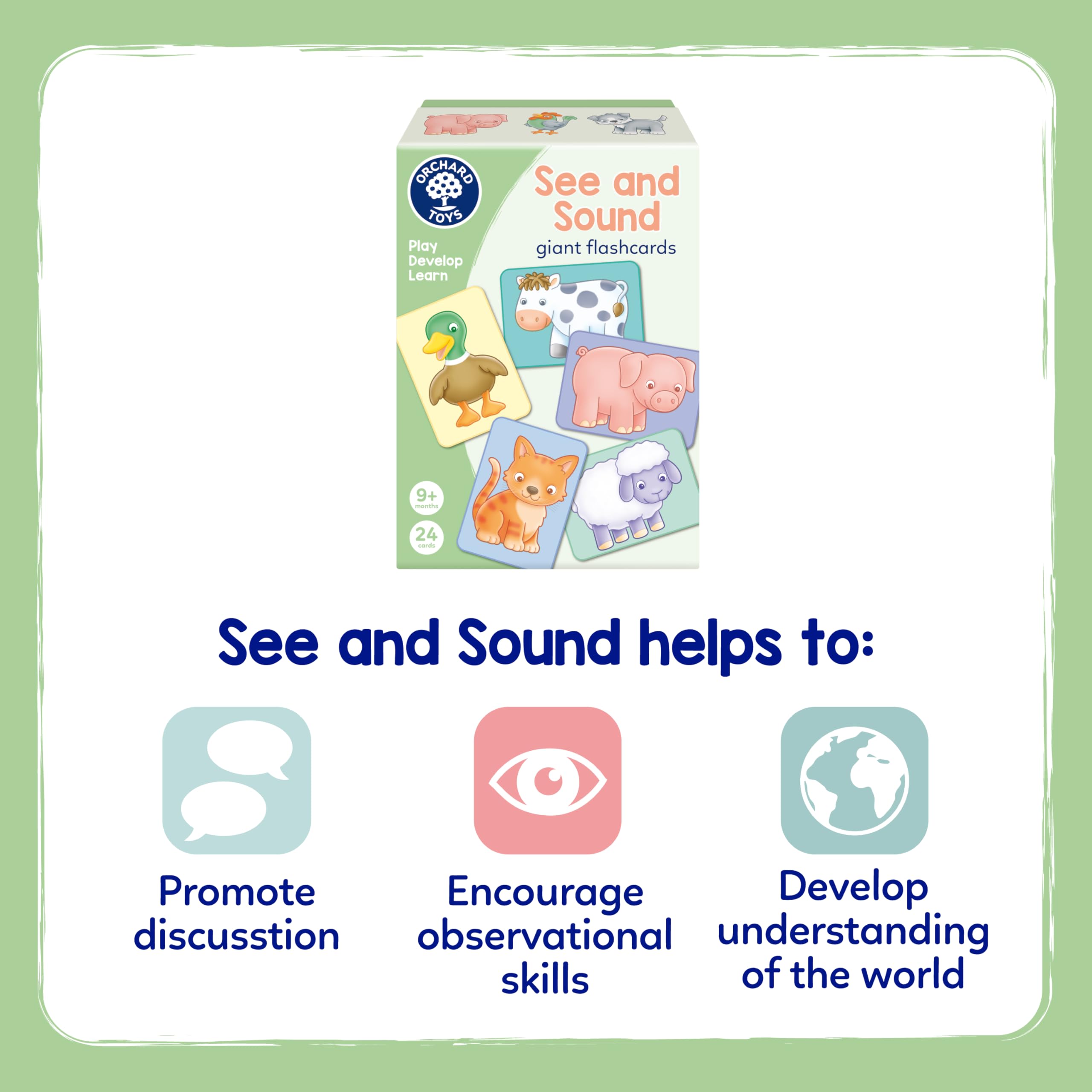 Orchard Toys See and Sound Giant Flashcards for Babies and Toddlers