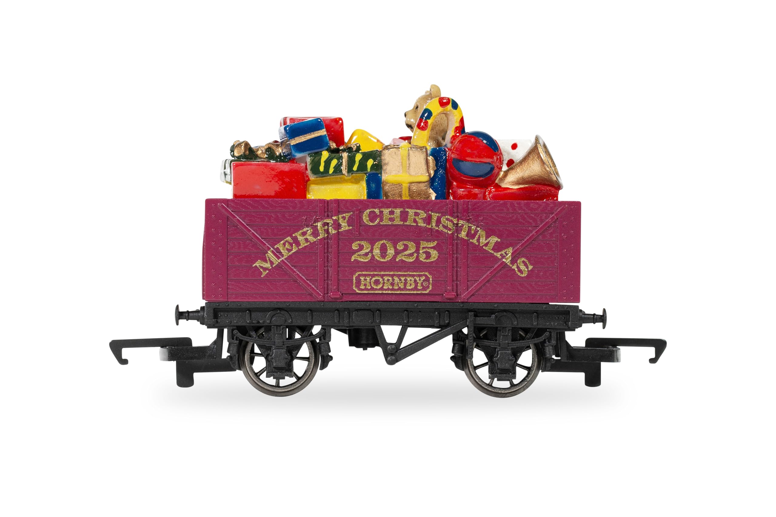 Hornby R60316 Christmas Wagon 2025 - Red/Multi OO Gauge Model Wagon