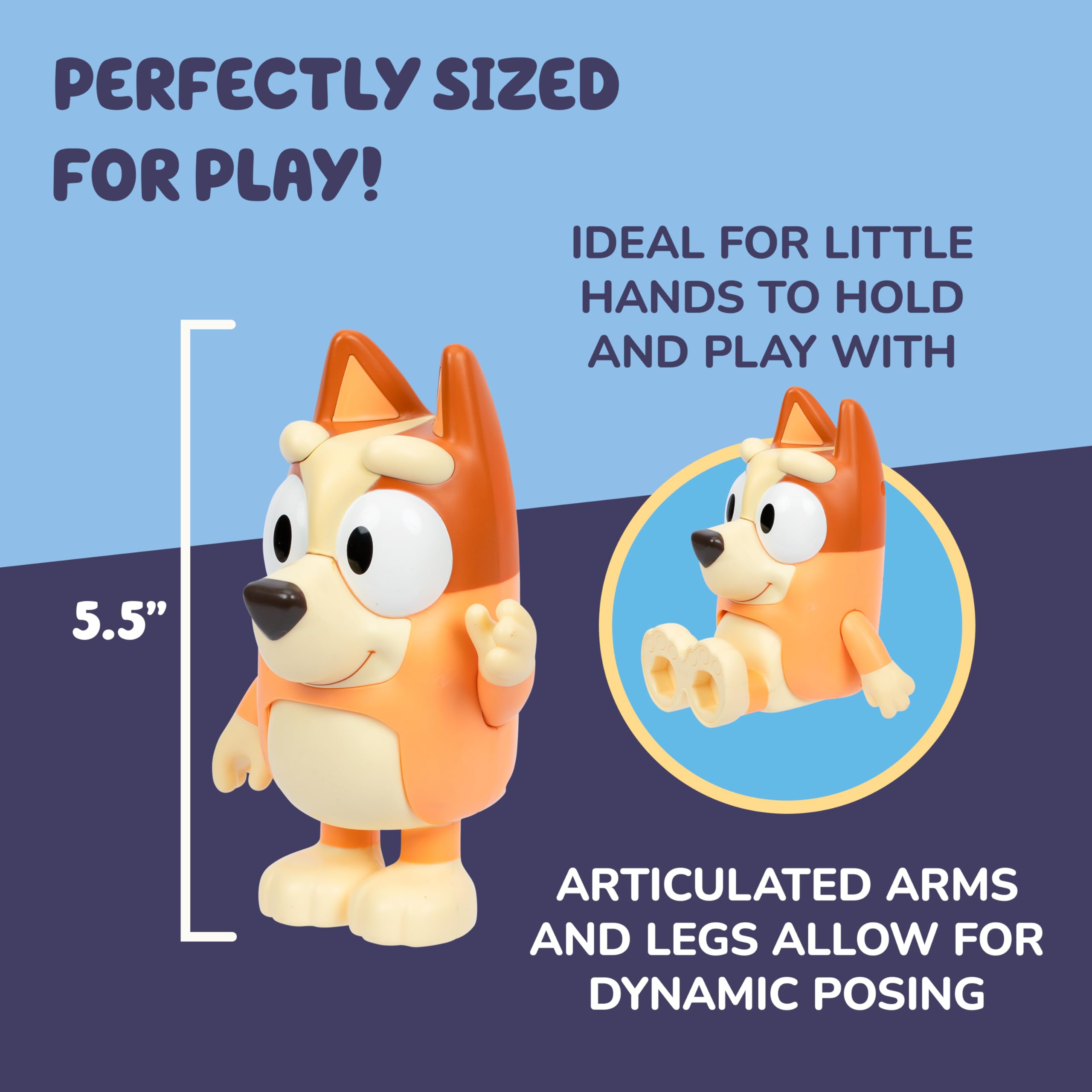 Bluey Chat Mates Bingo - Interactive Talking Figure with 10 Phrases & Articulated Limbs