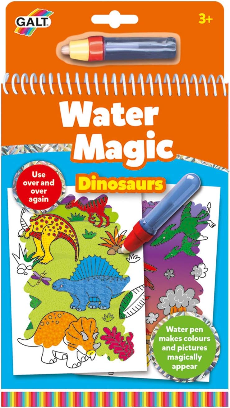 Galt Water Magic - Dinosaurs Reusable Colouring Book for Kids Ages 3+