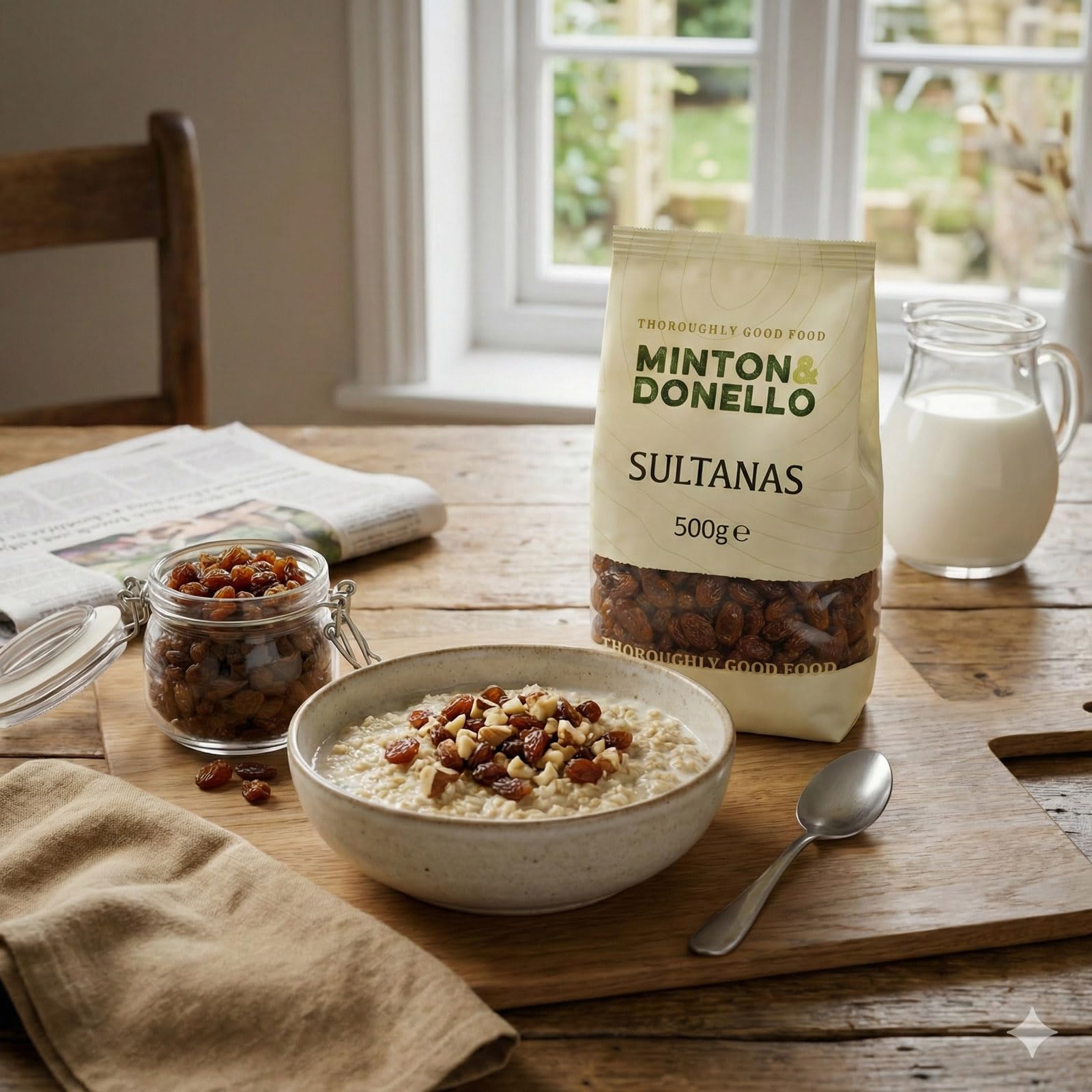 Minton & Donello Sultanas - Naturally Sweet & Juicy | 500g Pack | Source of Fibre
