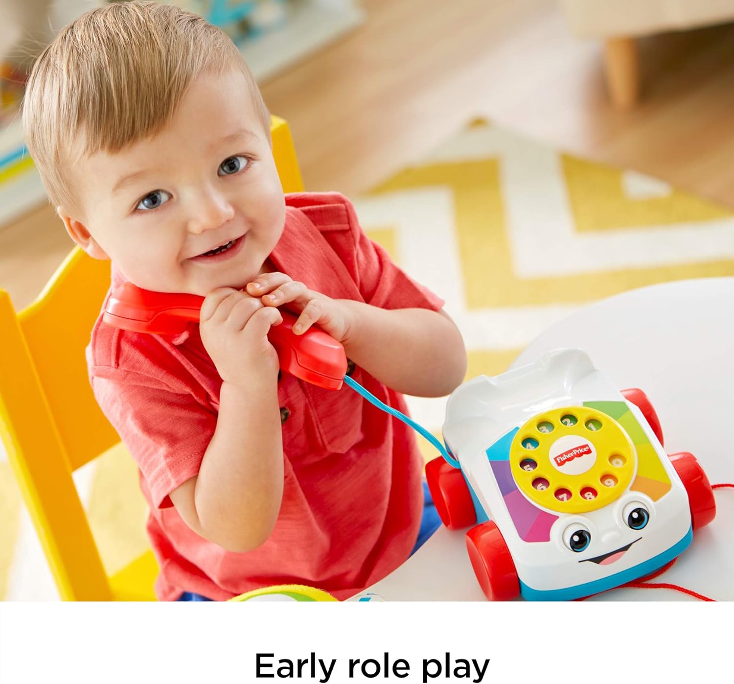 Fisher-Price Chatter-Telefon – Klassisches Nachziehspielzeug für Kleinkinder ab 12 Monaten 3