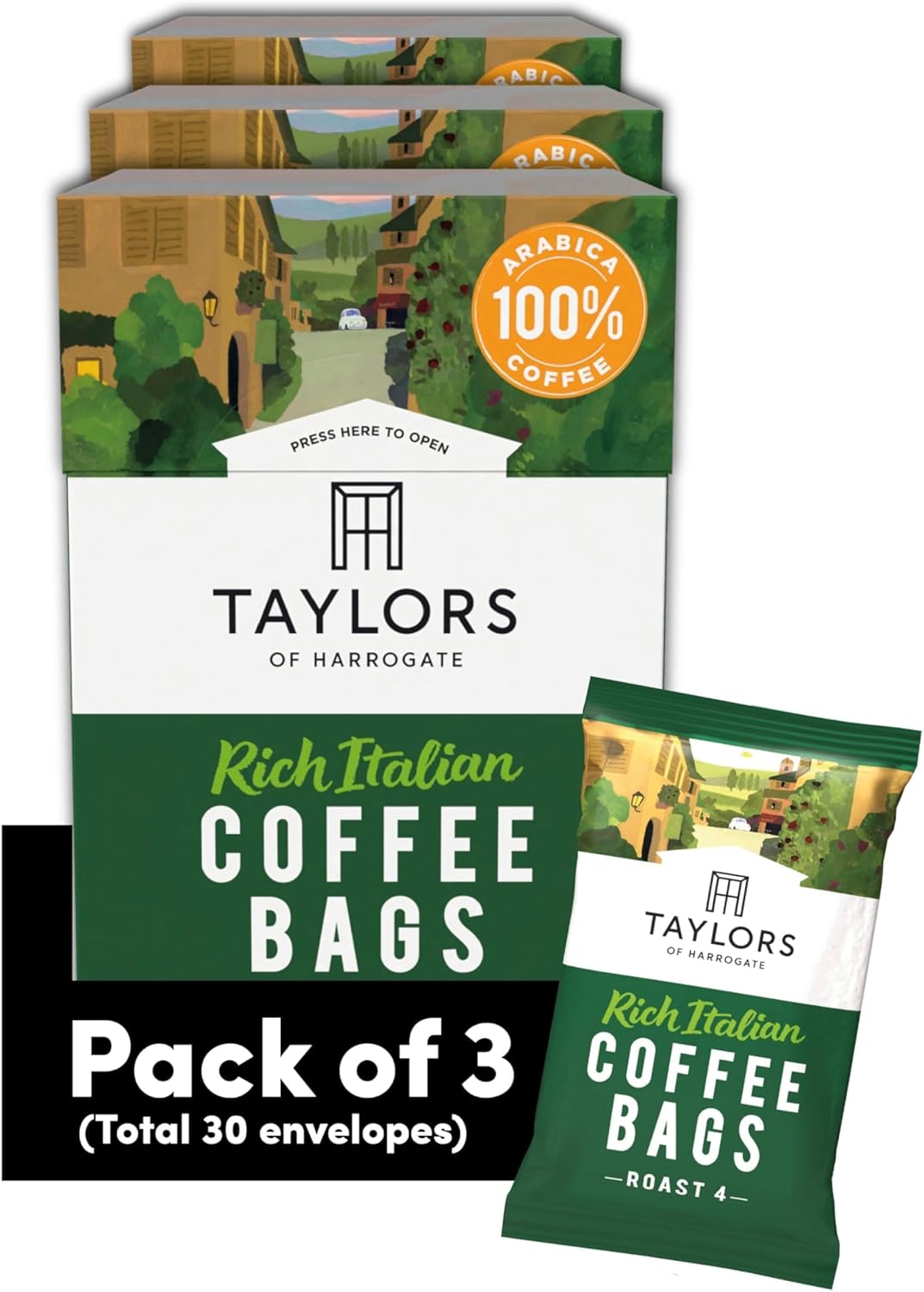 Taylors of Harrogate Rich Italian Coffee Bags (30 Enveloped Bags)