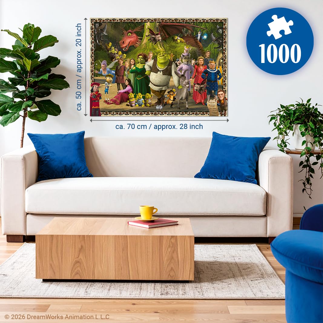 Ravensburger Shrek 1000 Piece Jigsaw Puzzle - Fairy-tale Chaos | 70 x 50cm | Adults & Children 12+