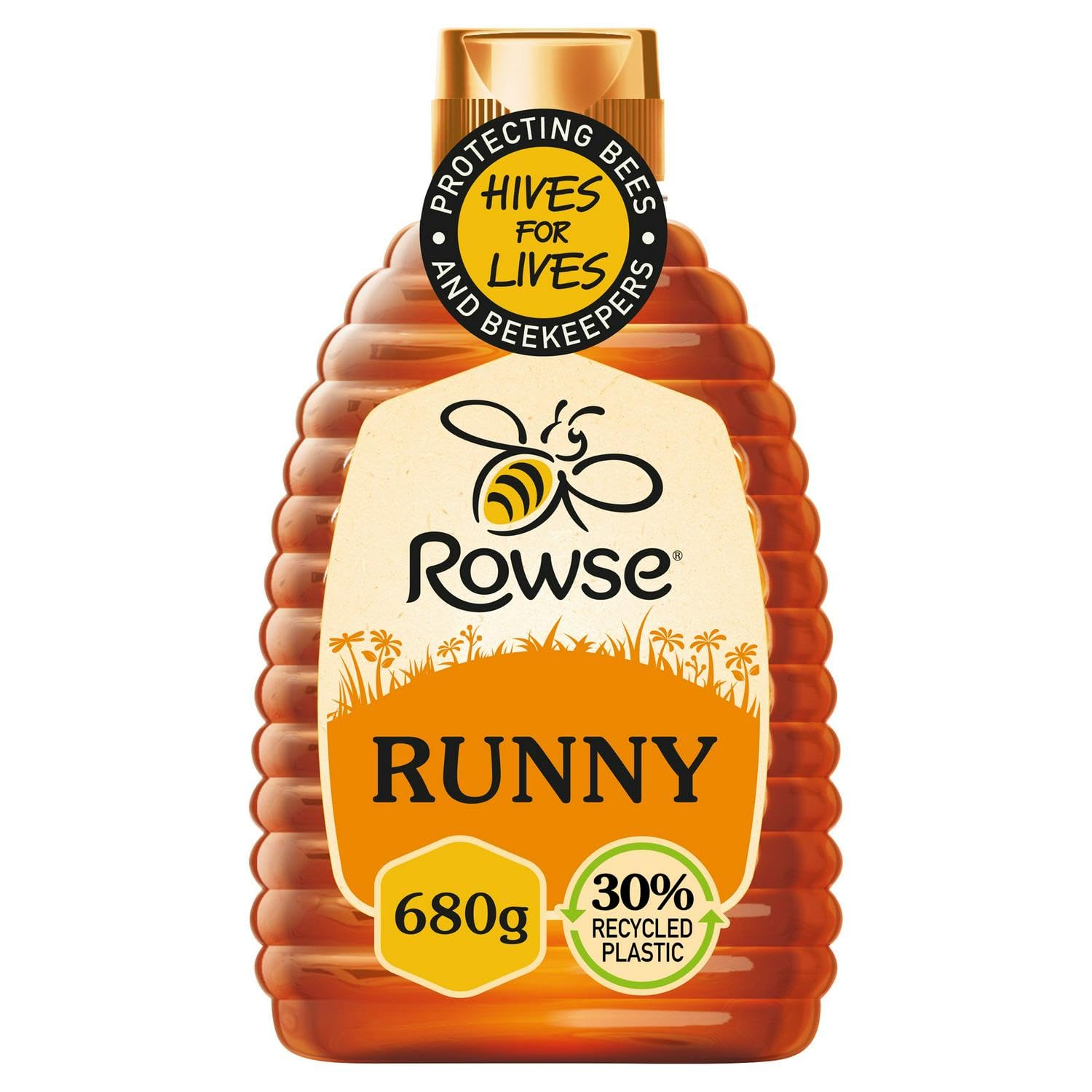 Rowse Runny Honey - 100% Pure & Natural | Squeezy Bottle | 680 g