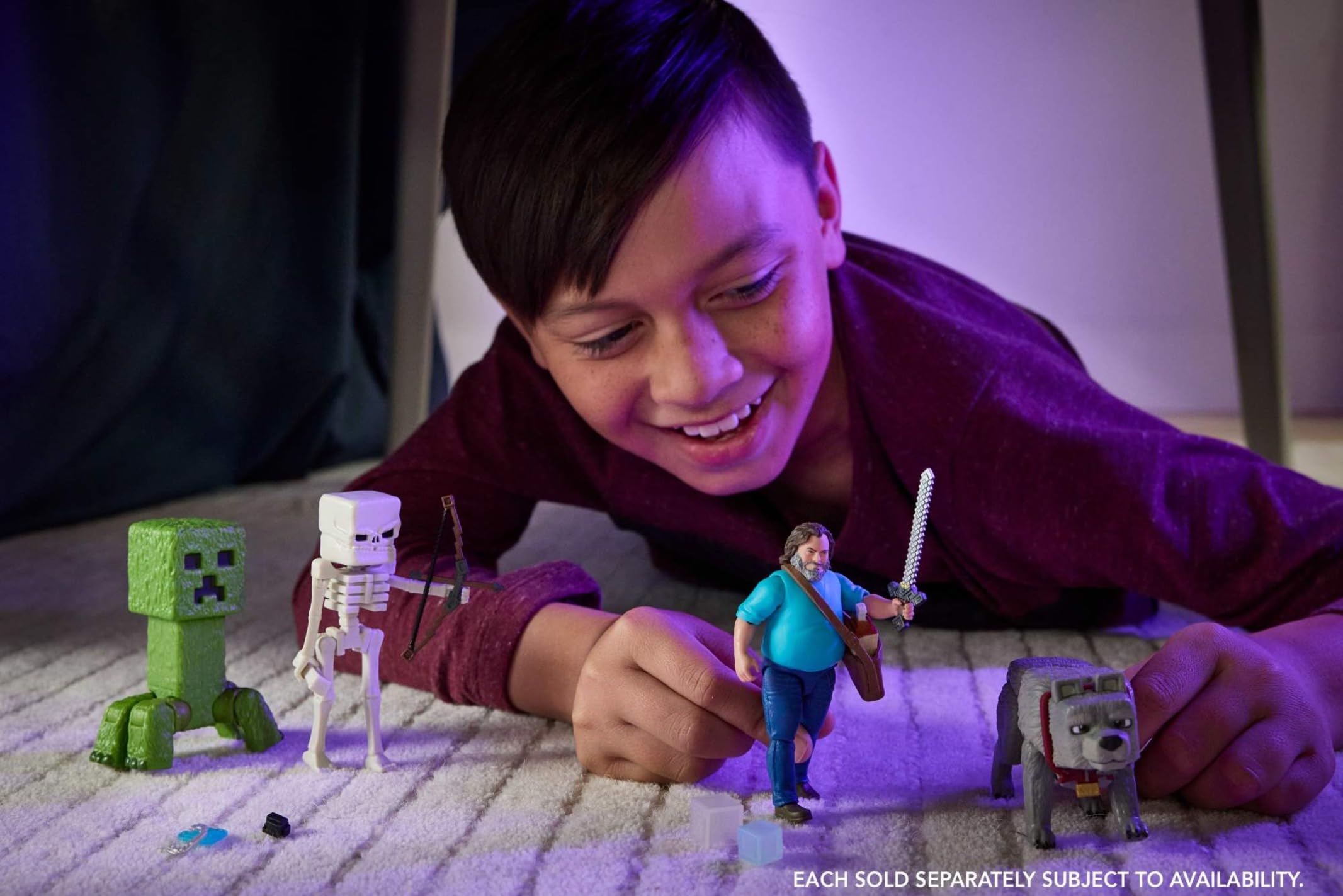 Minecraft Action Figure & Accessories Set - 4-inch Posable Steve Figure with Movie-Inspired Gear 3