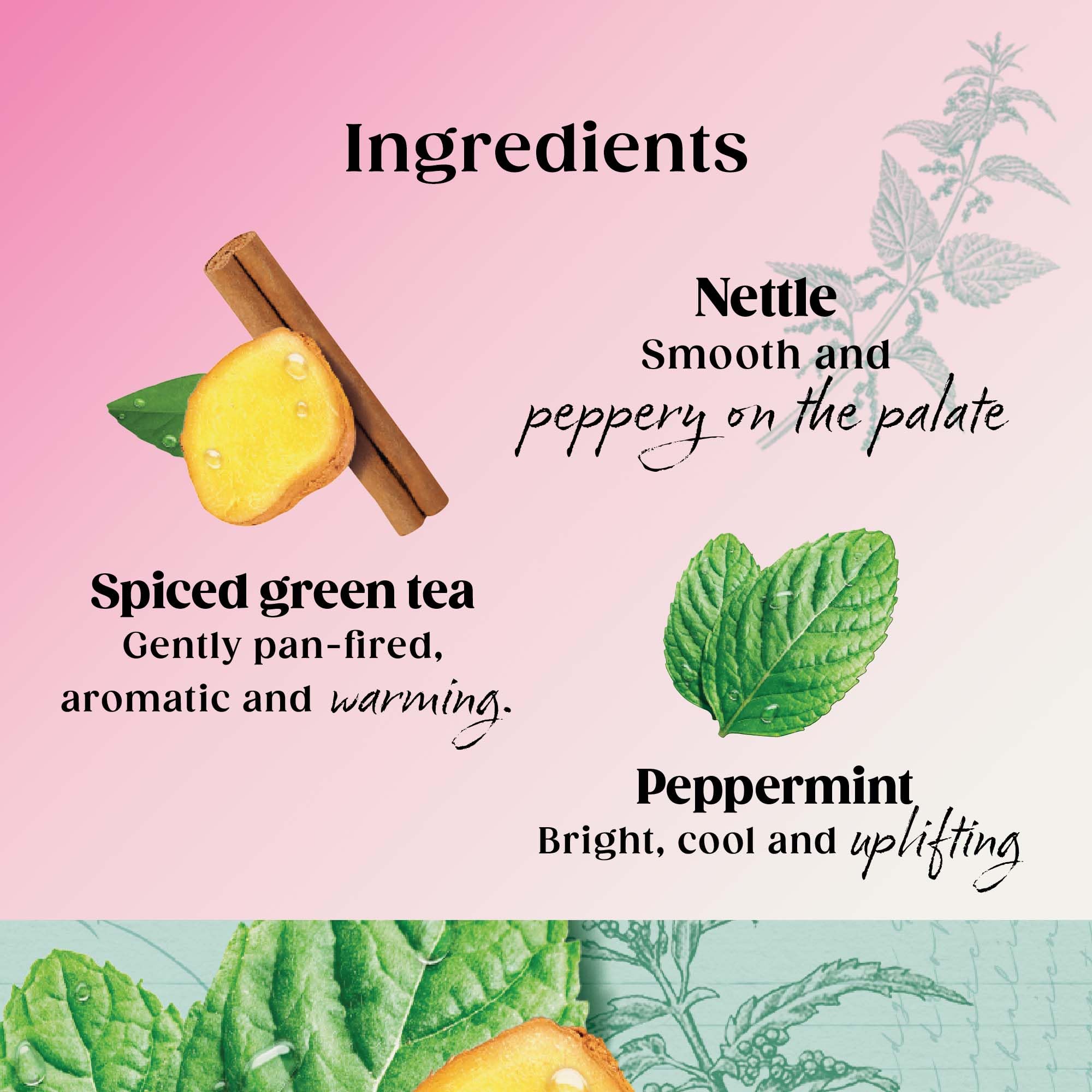 Twinings Superblends Metabolism Tea - Peppermint & Spiced Green Herbal Infusion with Nettle & Zinc, 80 Biodegradable Tea Bags 4