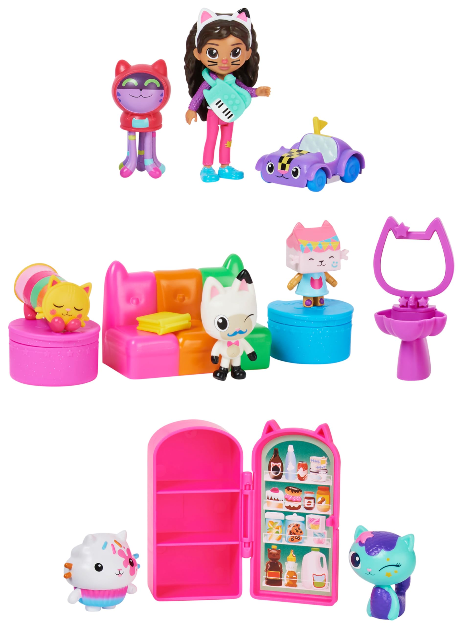 Gabby’s Dollhouse Surprise Pack - 8 Toy Figures & Dollhouse Playset for Kids 3+