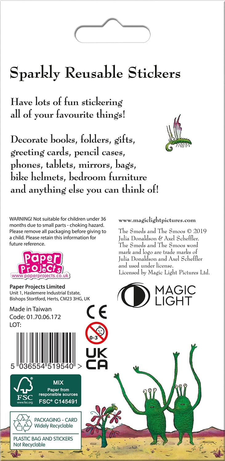 The Smeds and The Smoos Sparkly Reusable Stickers Pack