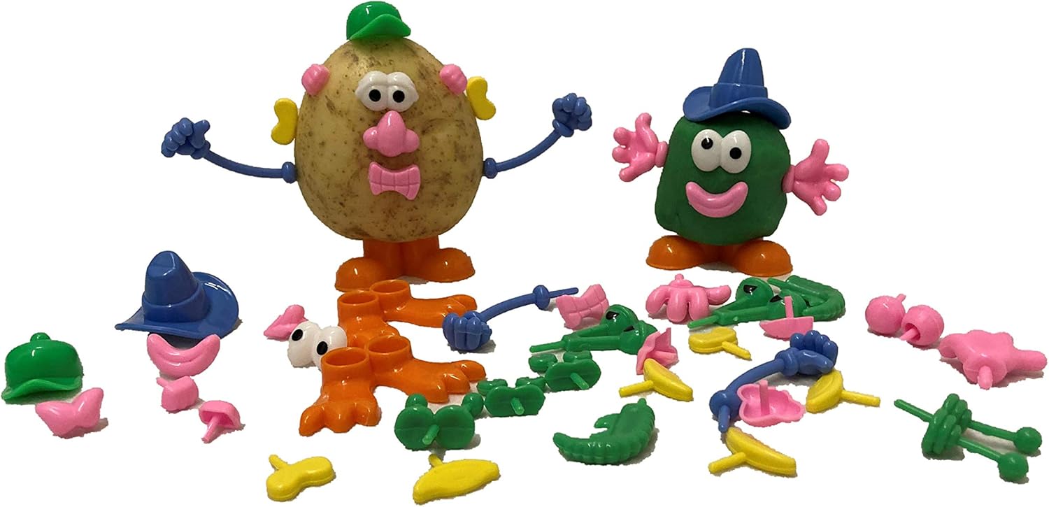 Craftplay Plastic Dough/Potato People Shapes - Pack of 52 Face & Body Features