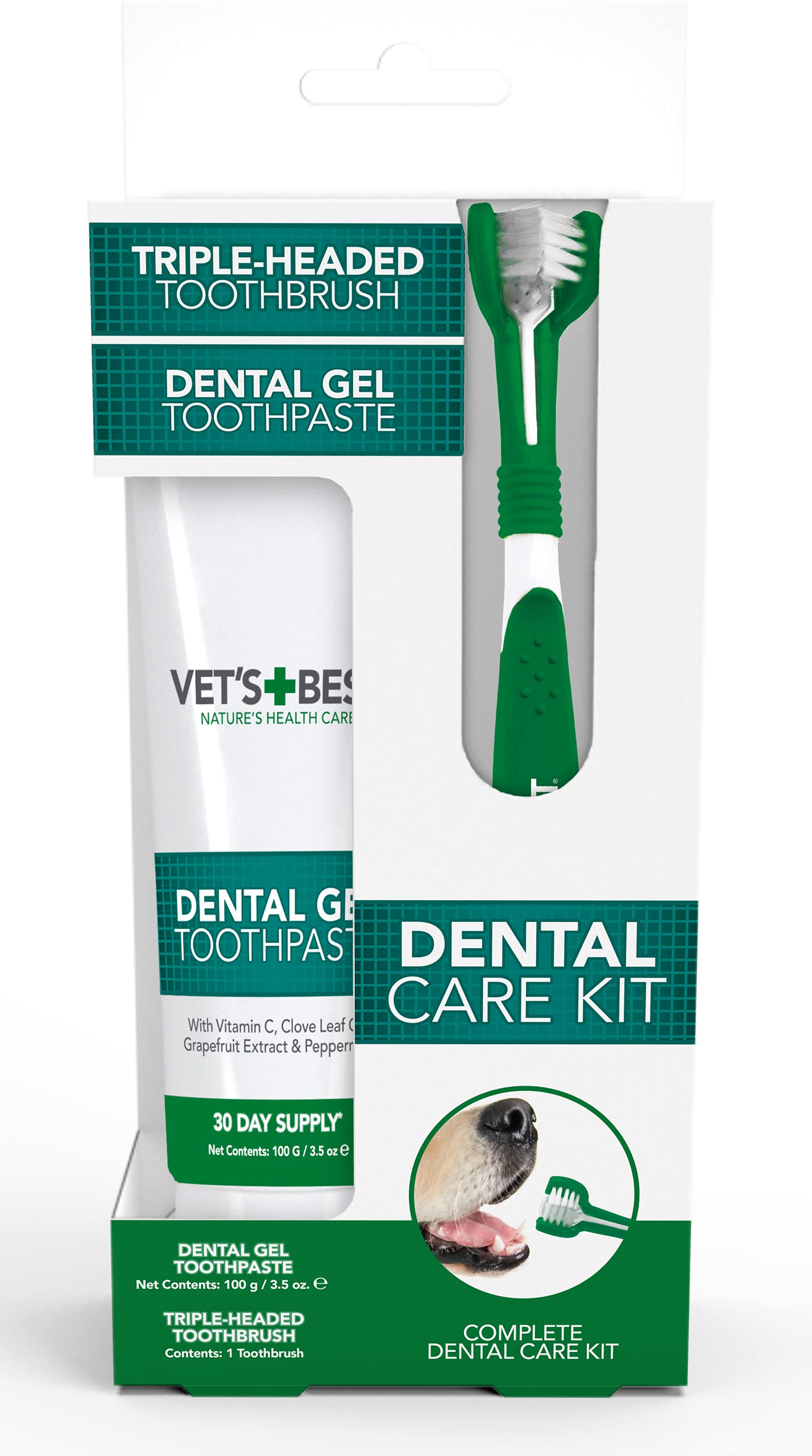 Vet's Best Dog Toothpaste Gel for Teeth Cleaning and Fresh Breath | Peppermint Scent | 150g