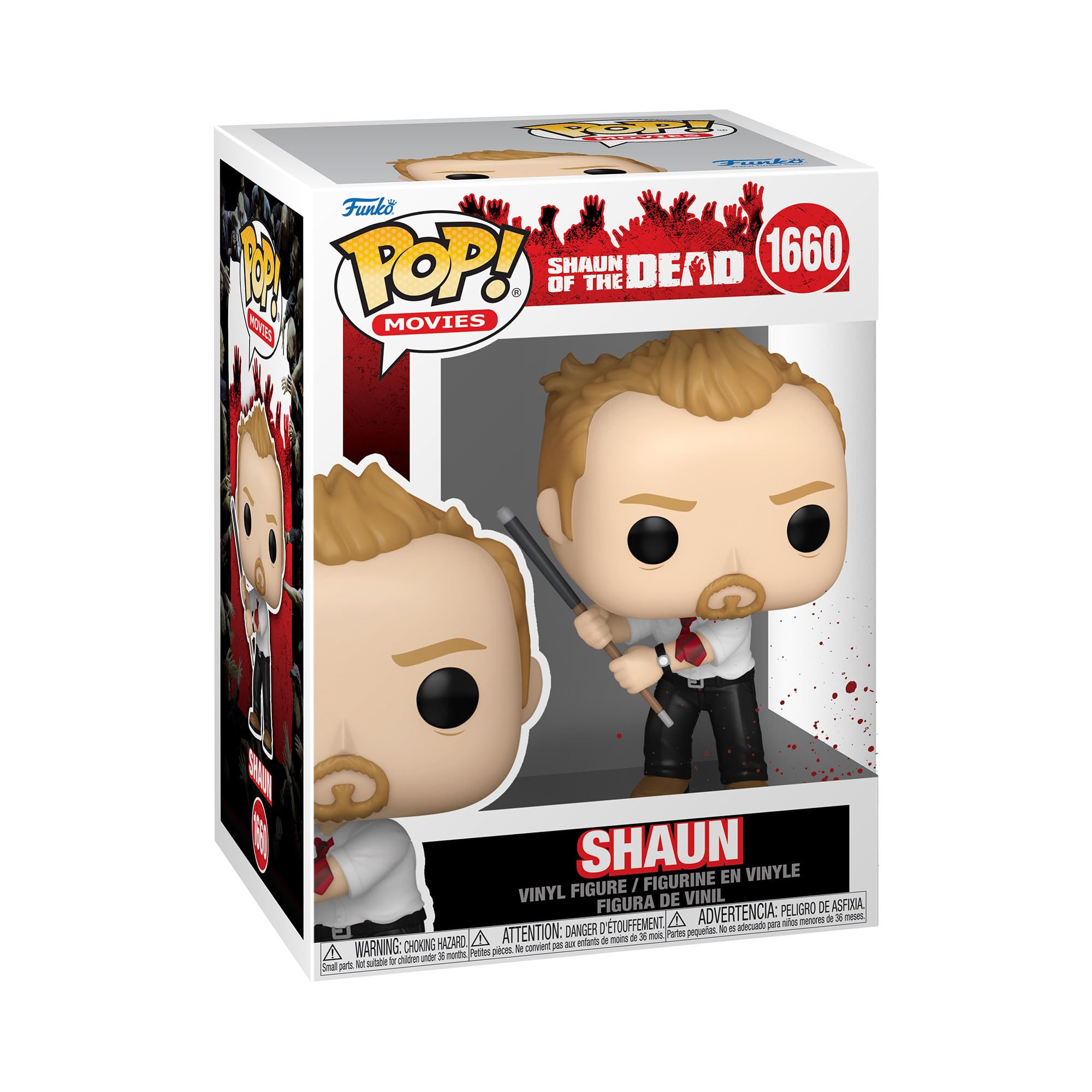 Funko Pop! Movies: SotD - Shaun - 1/6 Quote for Rare Chase Variant - Bloody 1