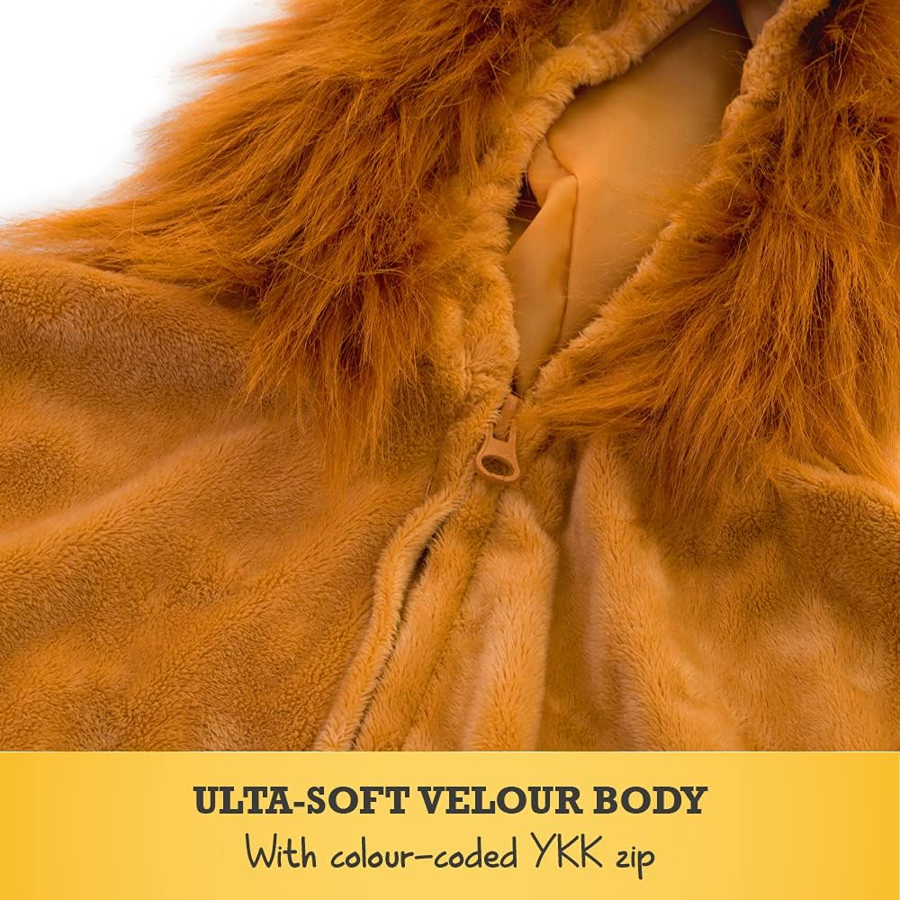Pretend to Bee Lion Costume - Kids Unisex Zip-Up Fancy Dress for Ages 3-7 9