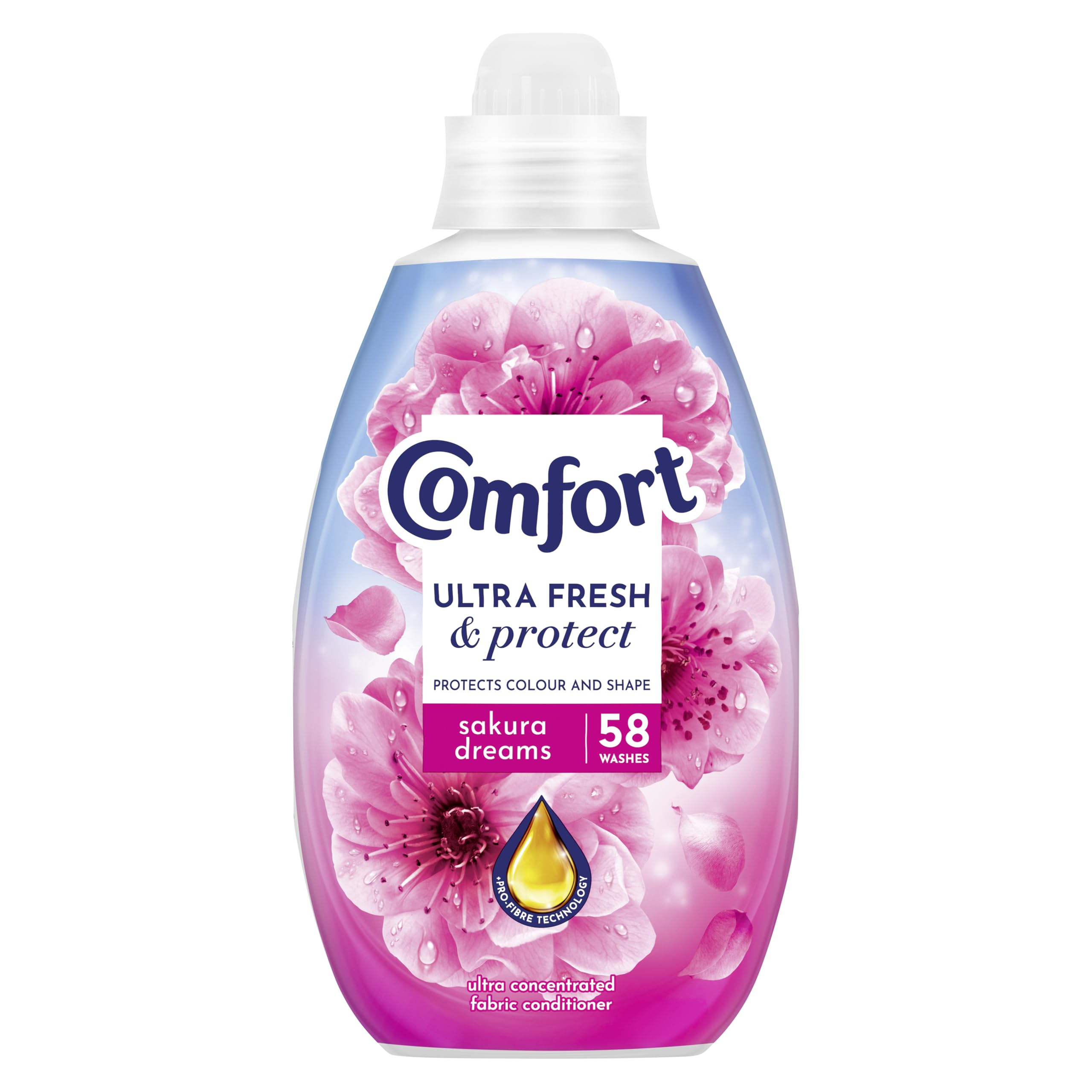 Comfort Ultra Fresh & Protect Sakura Dreams Fabric Conditioner - Liquid Laundry Softener