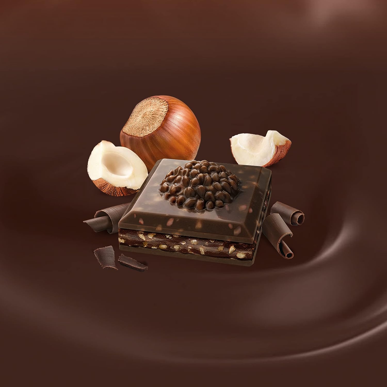 Ferrero Rocher Dark Chocolate and Hazelnut Bar, 55% Cocoa, 90g 4