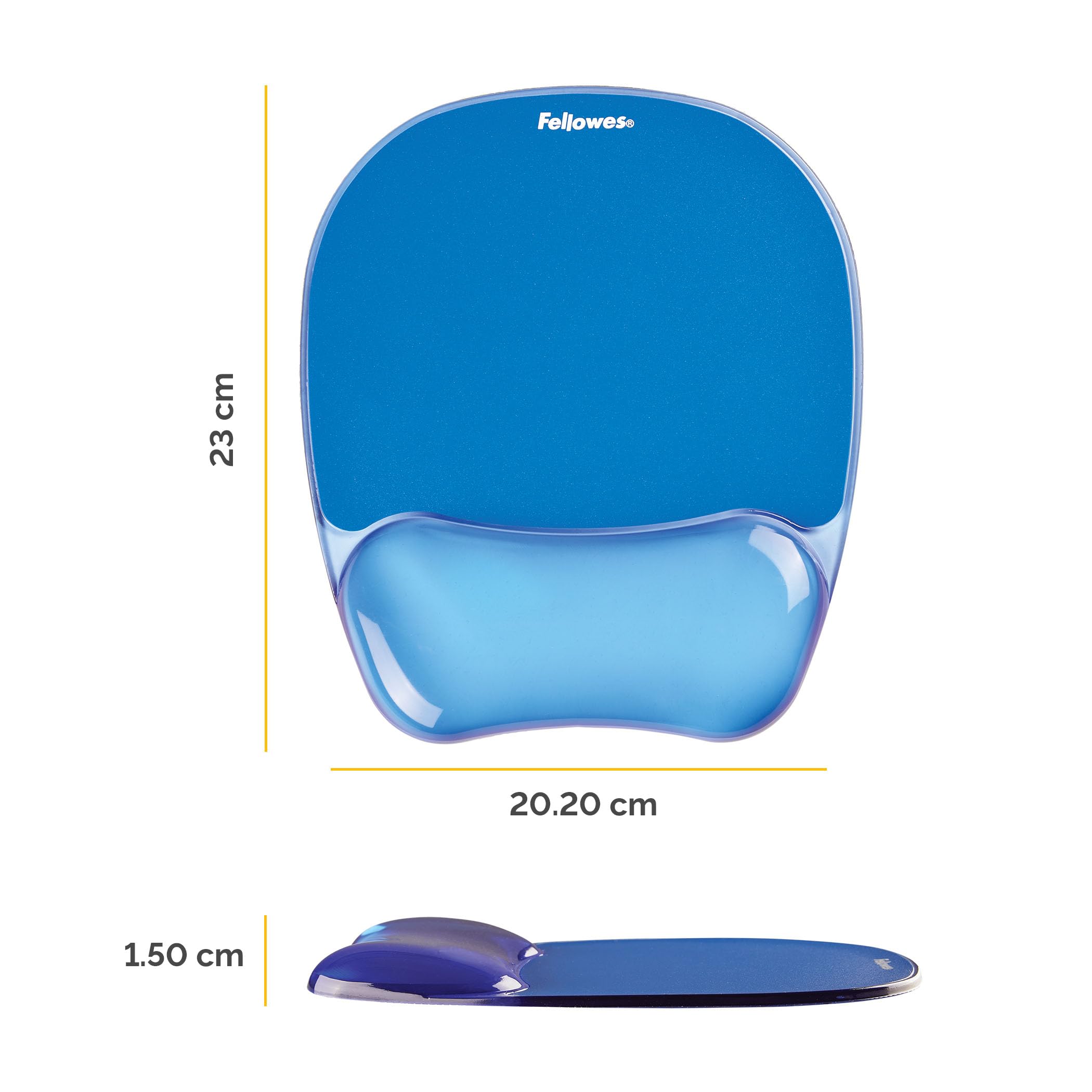 Fellowes Crystals Gel Mouse Pad with Wrist Support | Stain Resistant | Non-Skid Rubber Backing 3