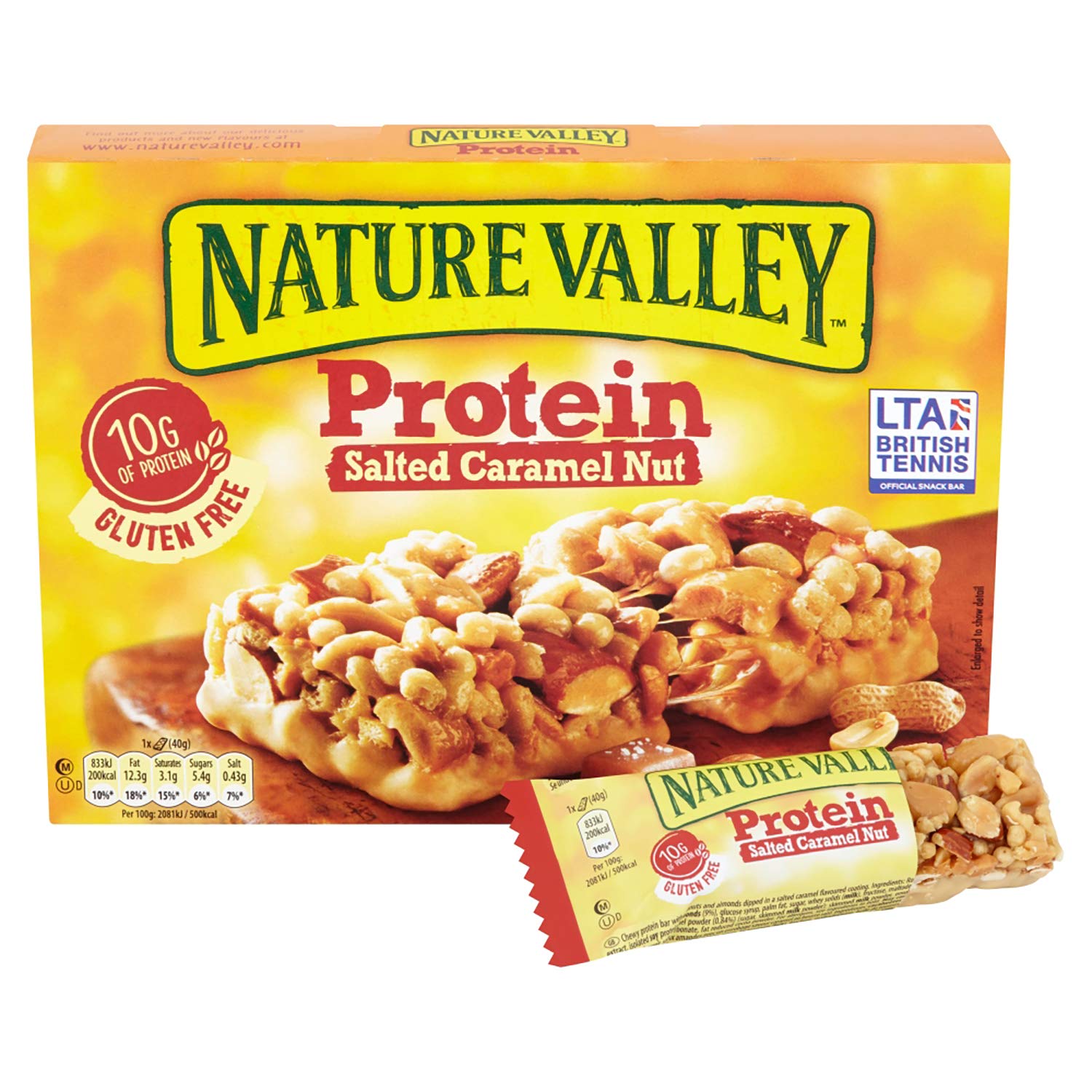 Nature Valley Protein-Müsliriegel mit gesalzenen Karamell-Nüssen, glutenfrei, 12 x 40 g 3