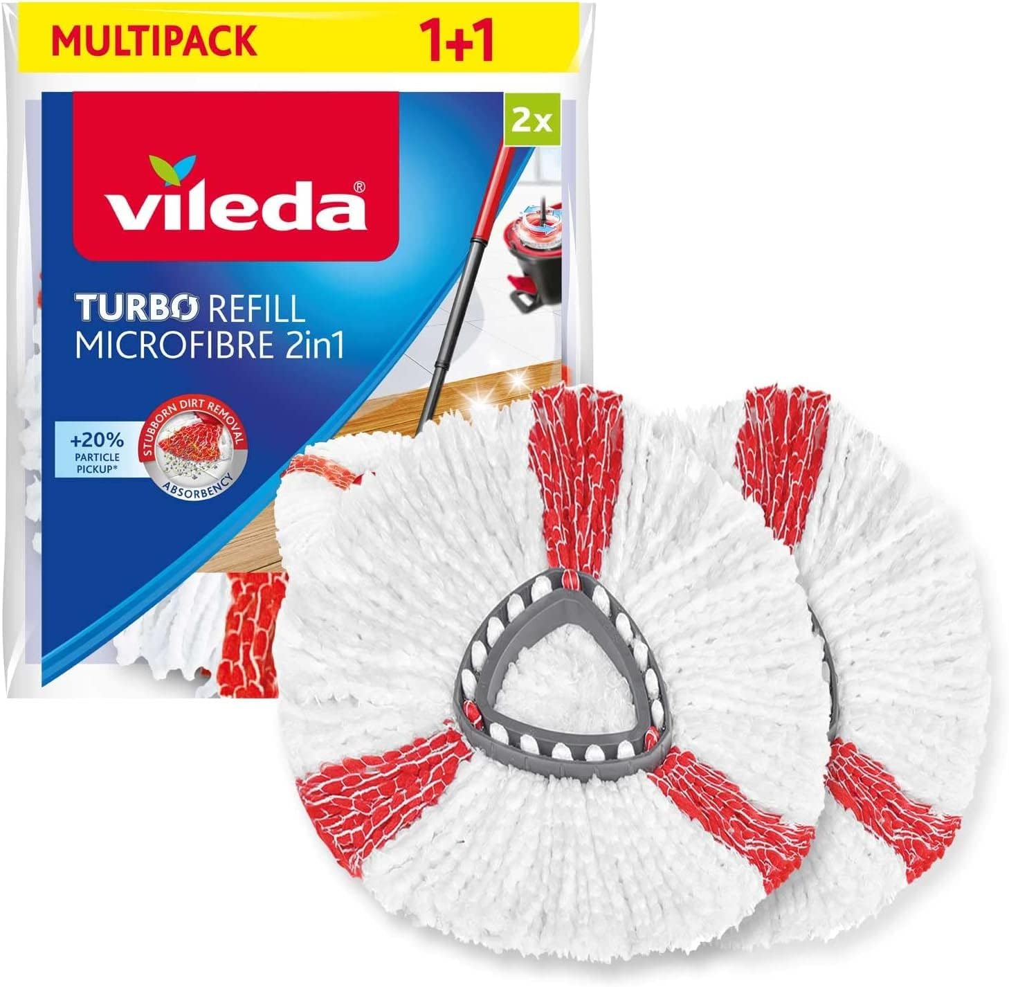 Vileda - Turbo 2in1 Replacement Mop Head (Twin Pack)