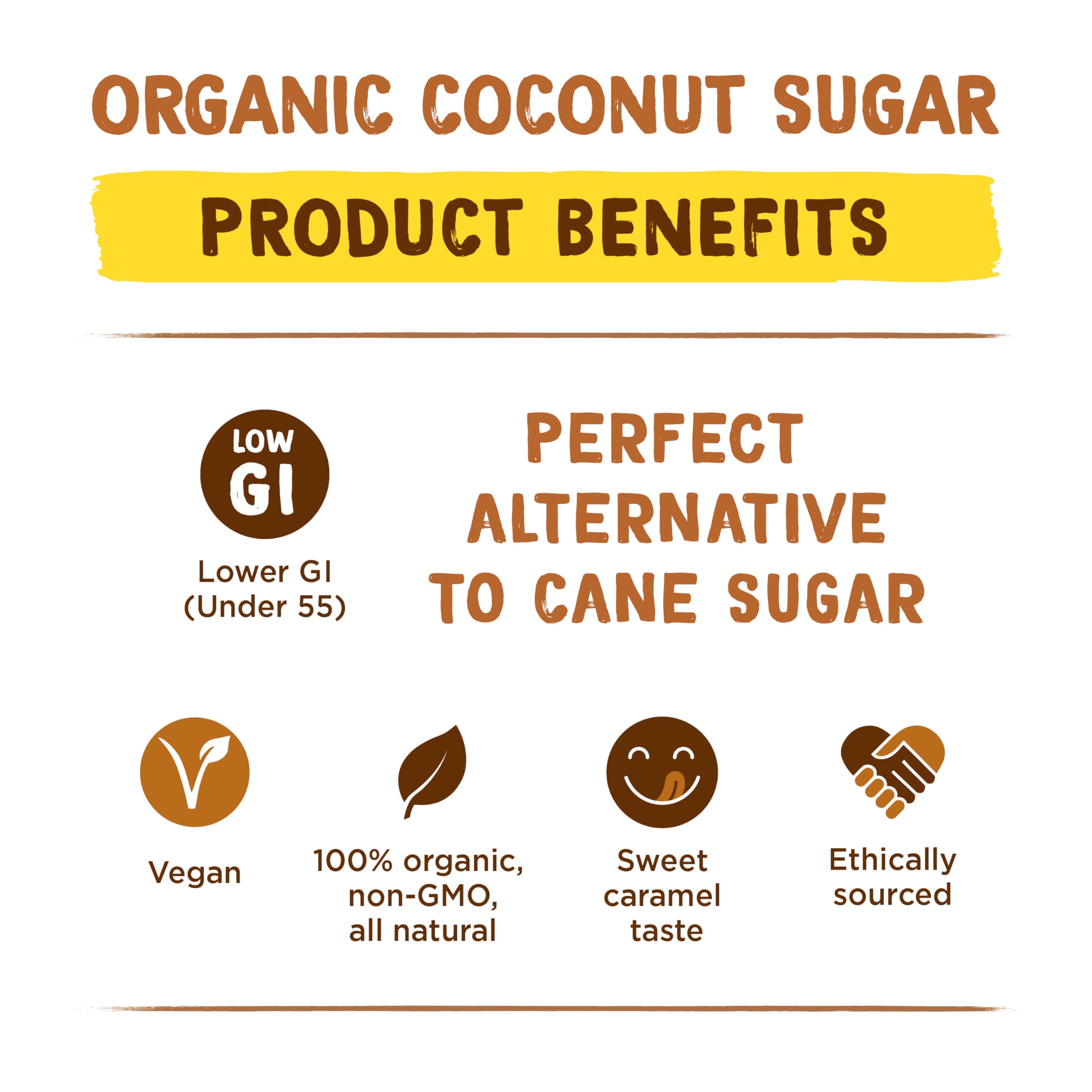 Coconut Merchant Organic Coconut Sugar 1kg - Low GI Unrefined Brown Sugar Alternative 3