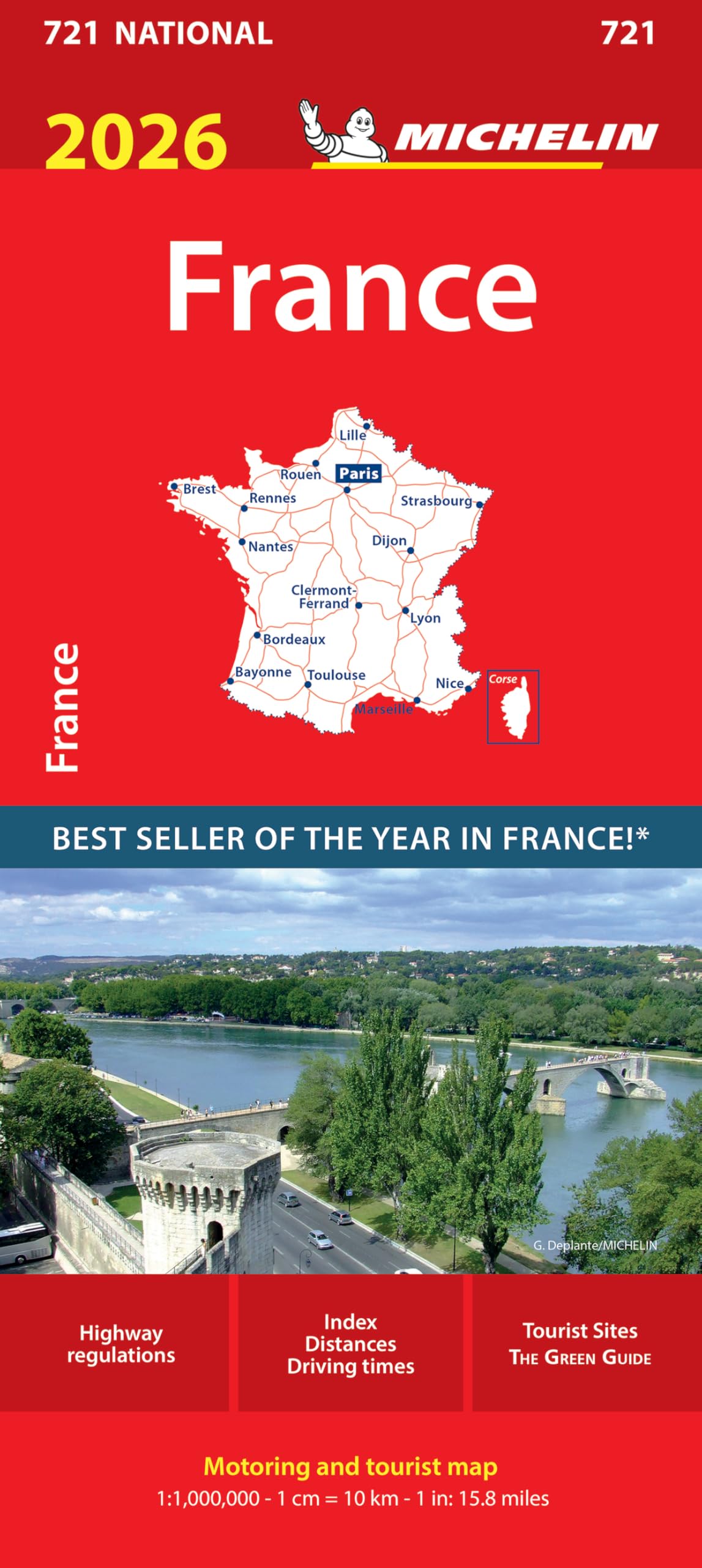 MICHELIN France 2026 National Map 721 - Scale 1:1,000,000 | Folded Map 1