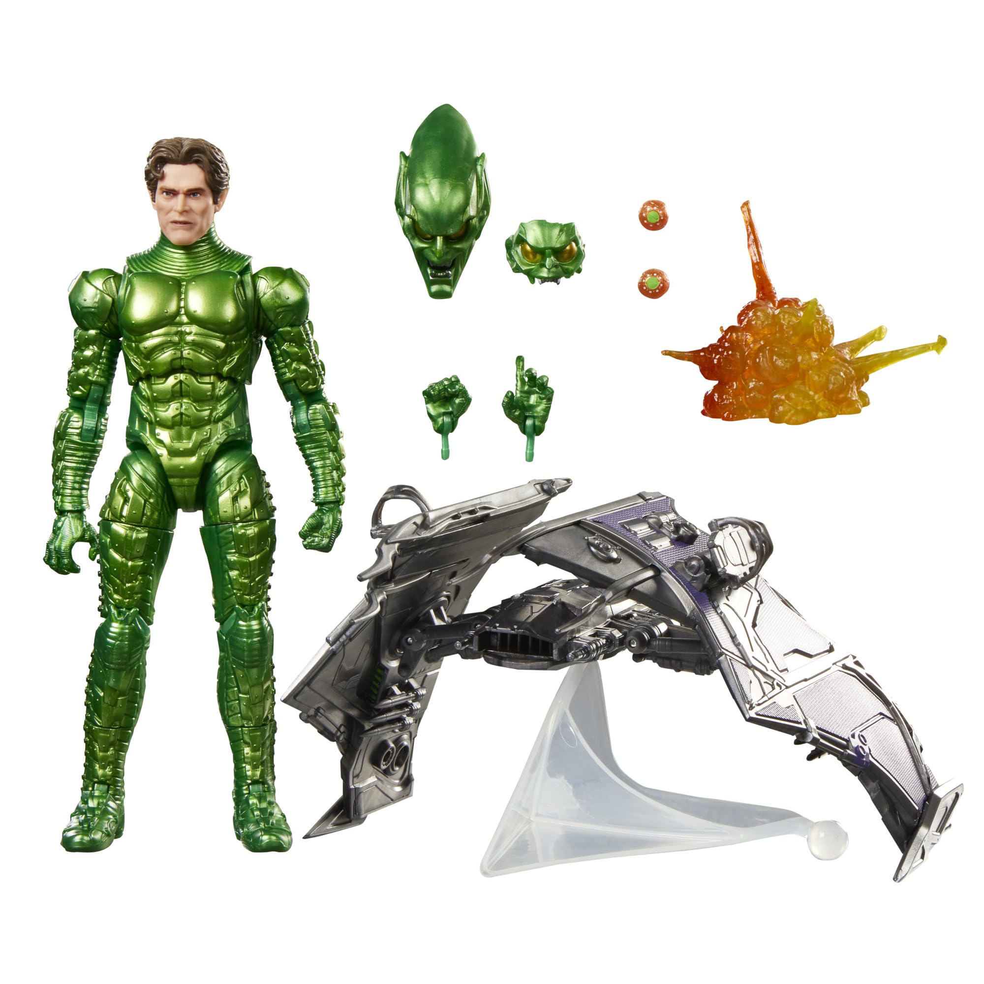Marvel Legends Green Goblin Action Figure - 15 cm Scale, 9 Accessories, Ages 4+