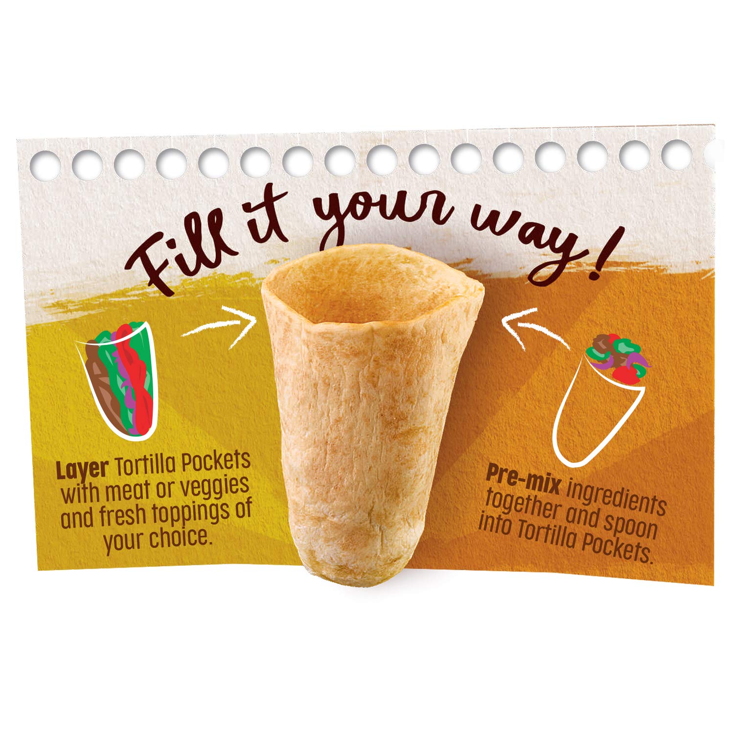 Old El Paso Tortilla Pockets Mexican Wrap (223g, Pack of 4) 3