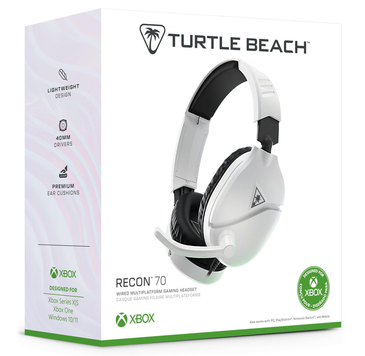 Turtle Beach Recon 70 Multiplatform Gaming Headset, Console White