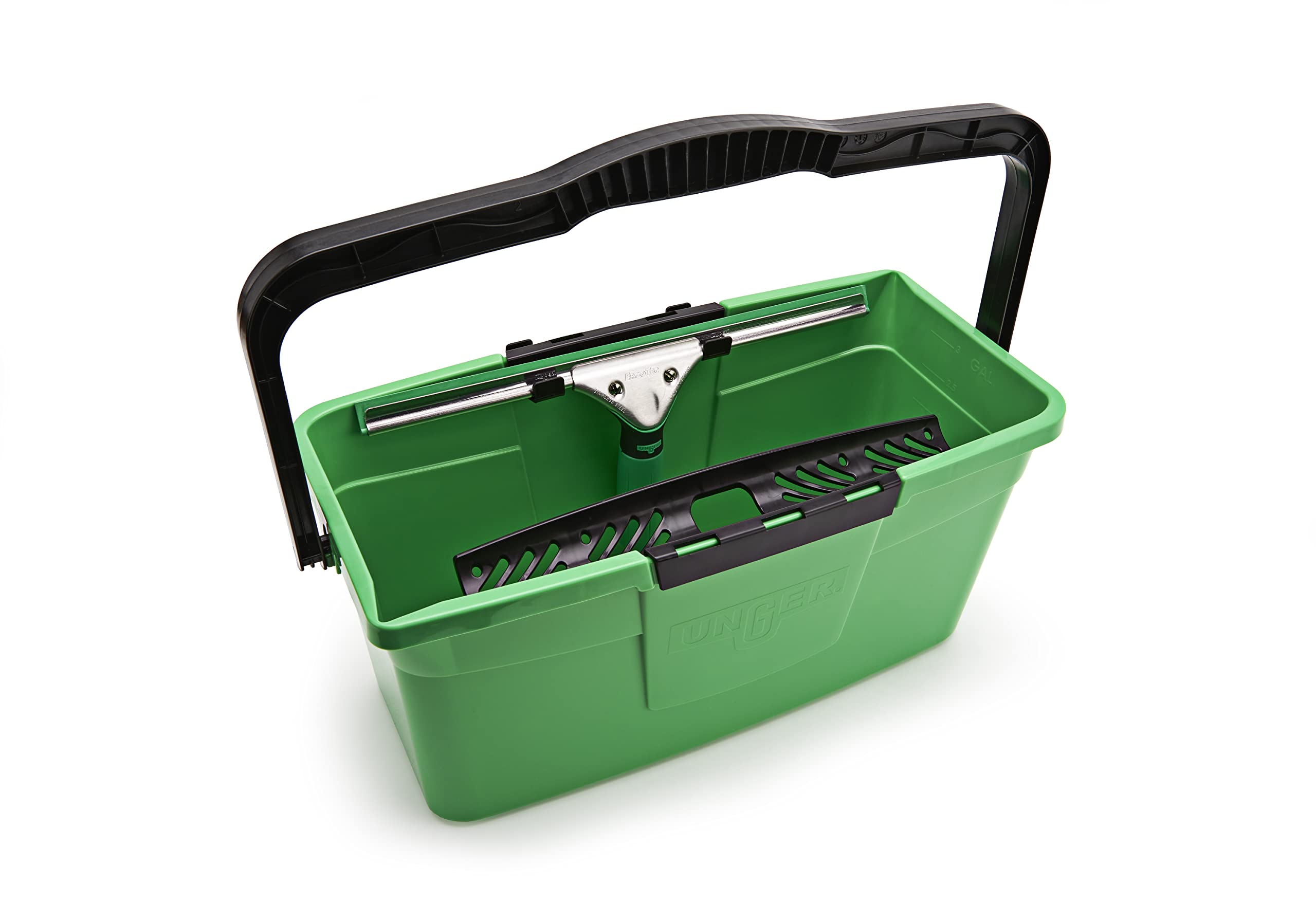 Unger QB12B Window Cleaning Bucket 12L with Sieve, Tool Holder & Measuring Scale 5