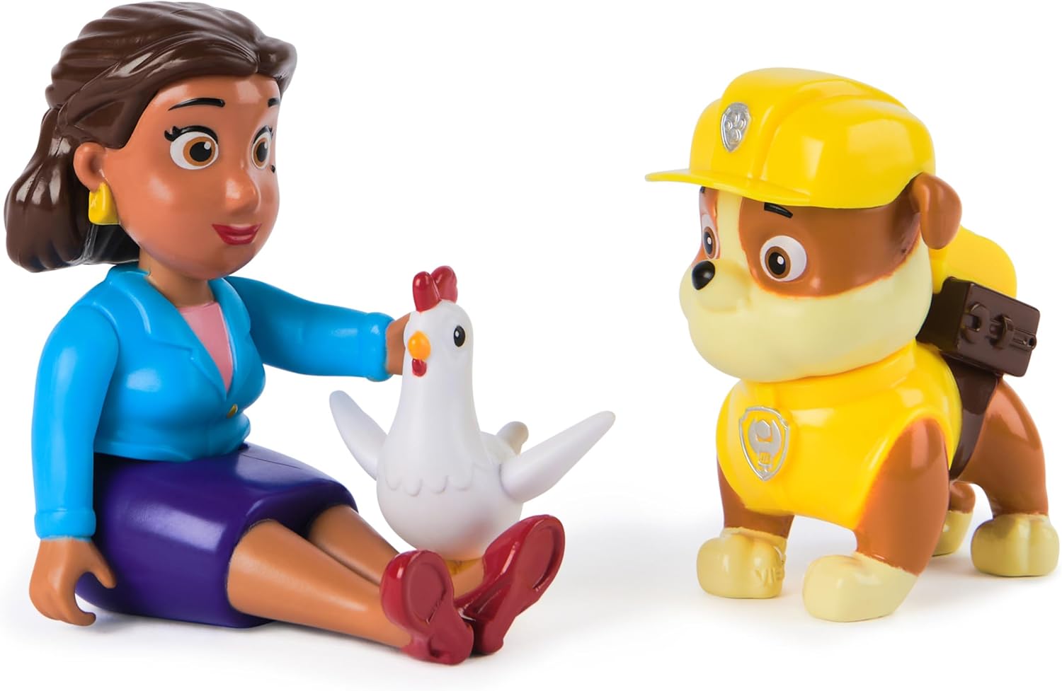 PAW Patrol Rubble, Mayor Goodway and Chickaletta Figures - Action Playset for Kids 3-9 Years
