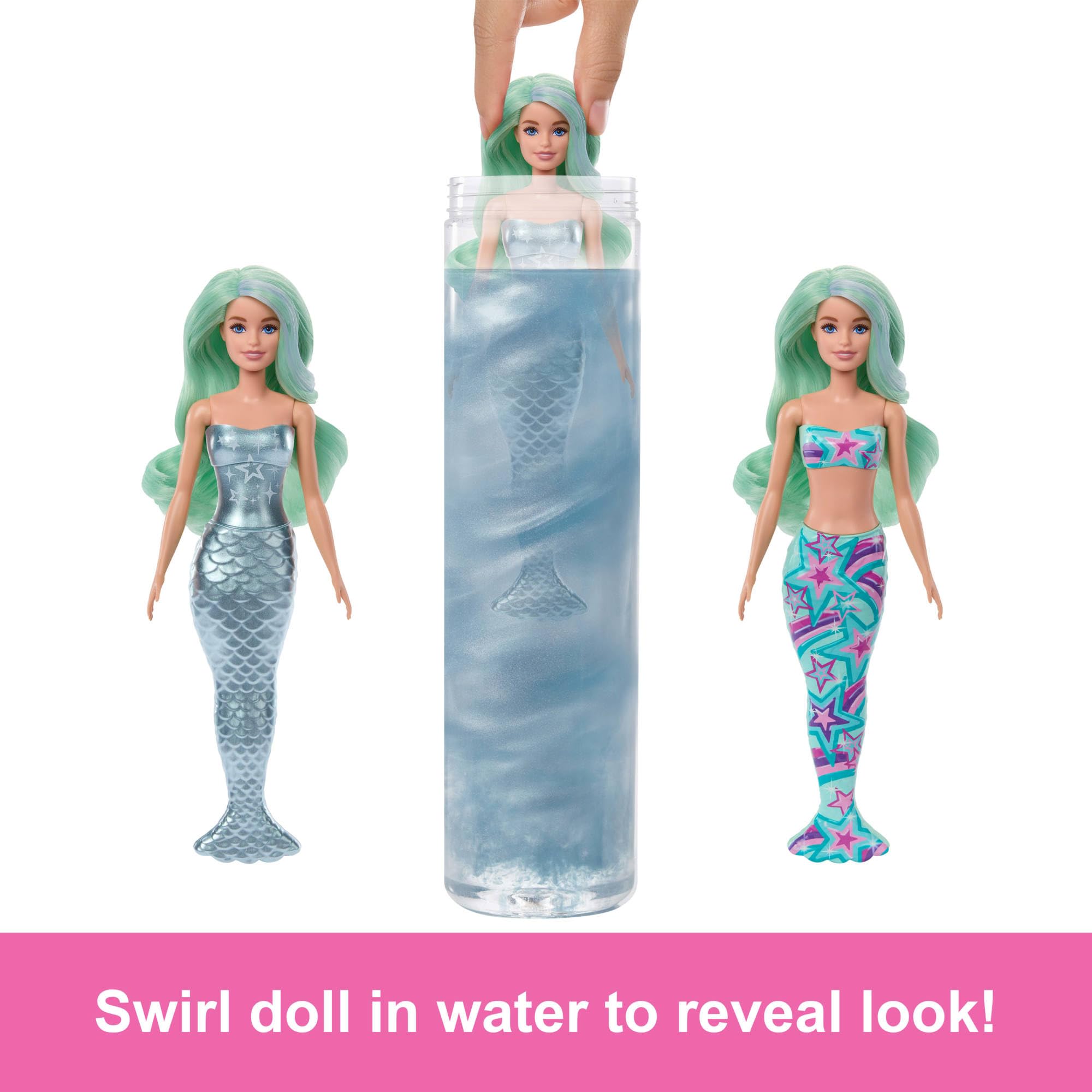 Barbie Color Reveal Doll & Accessories - Mermaid Series with 6 Surprises, Ages 3+ 5