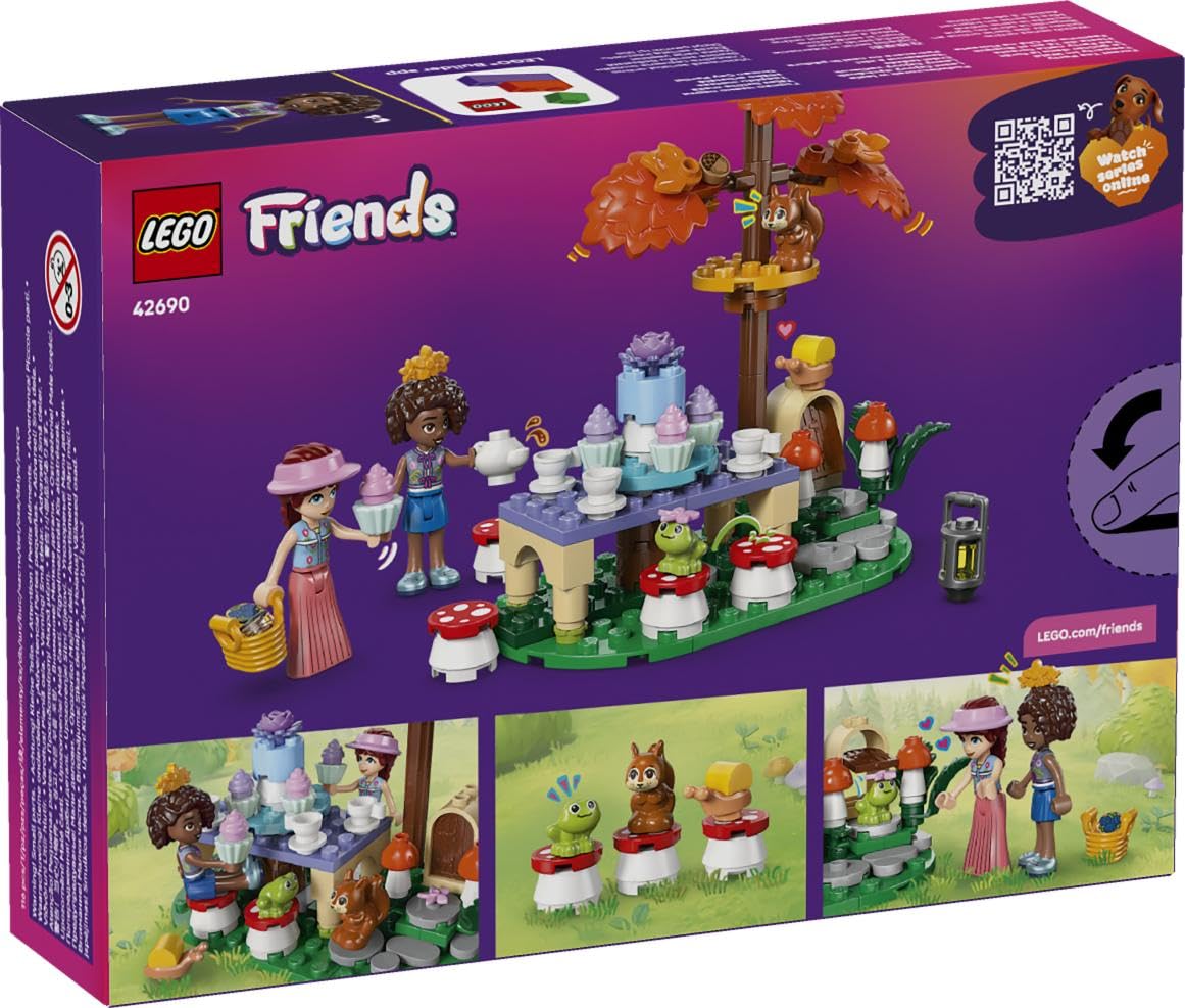 LEGO Friends Forest Tea Party Building Set 42690 | Ages 6+ | 2 Mini Dolls & 3 Animals 8