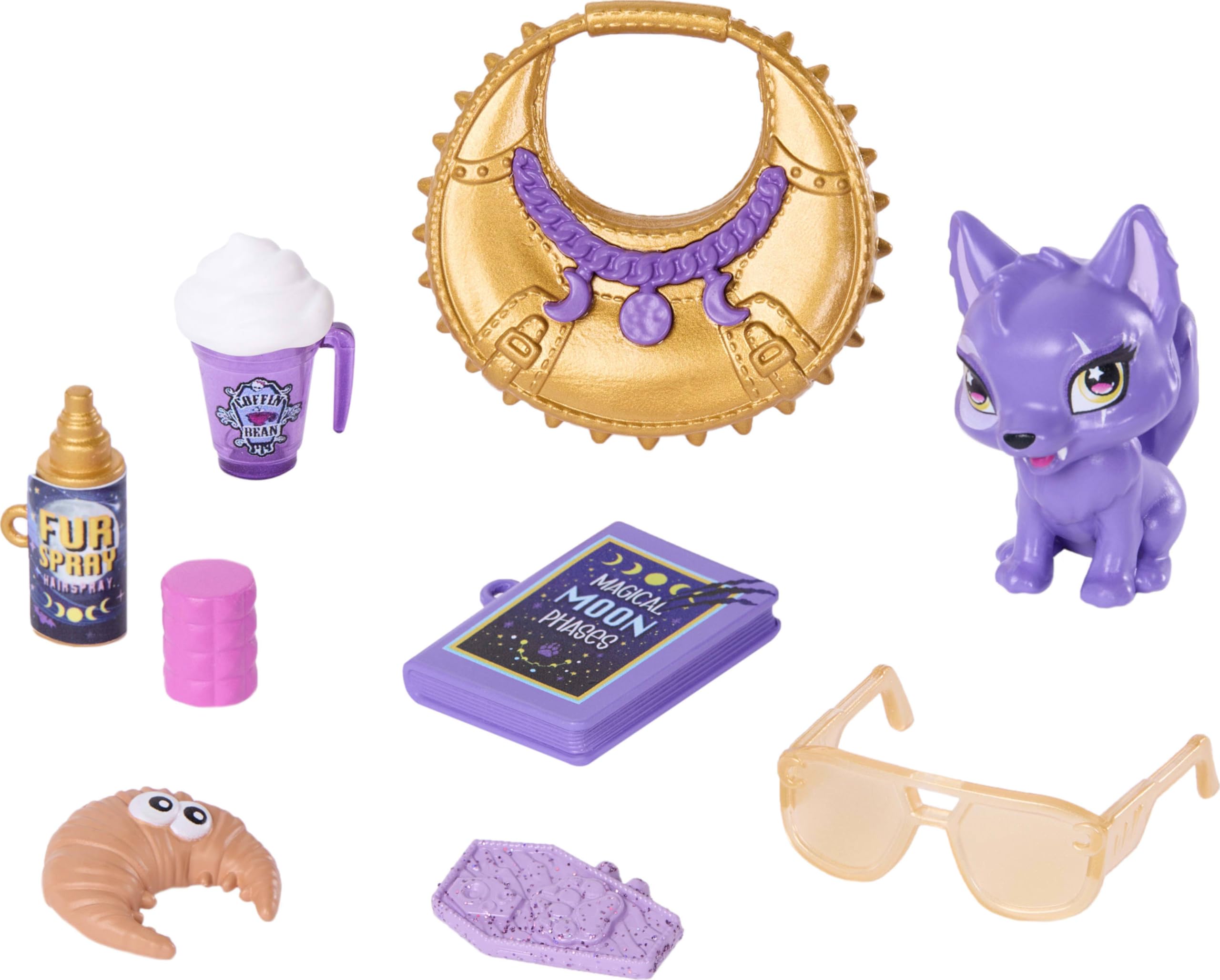 Monster High Clawdeen Wolf Doll - Purple Moto Jacket & Furry Skirt with Accessories 3