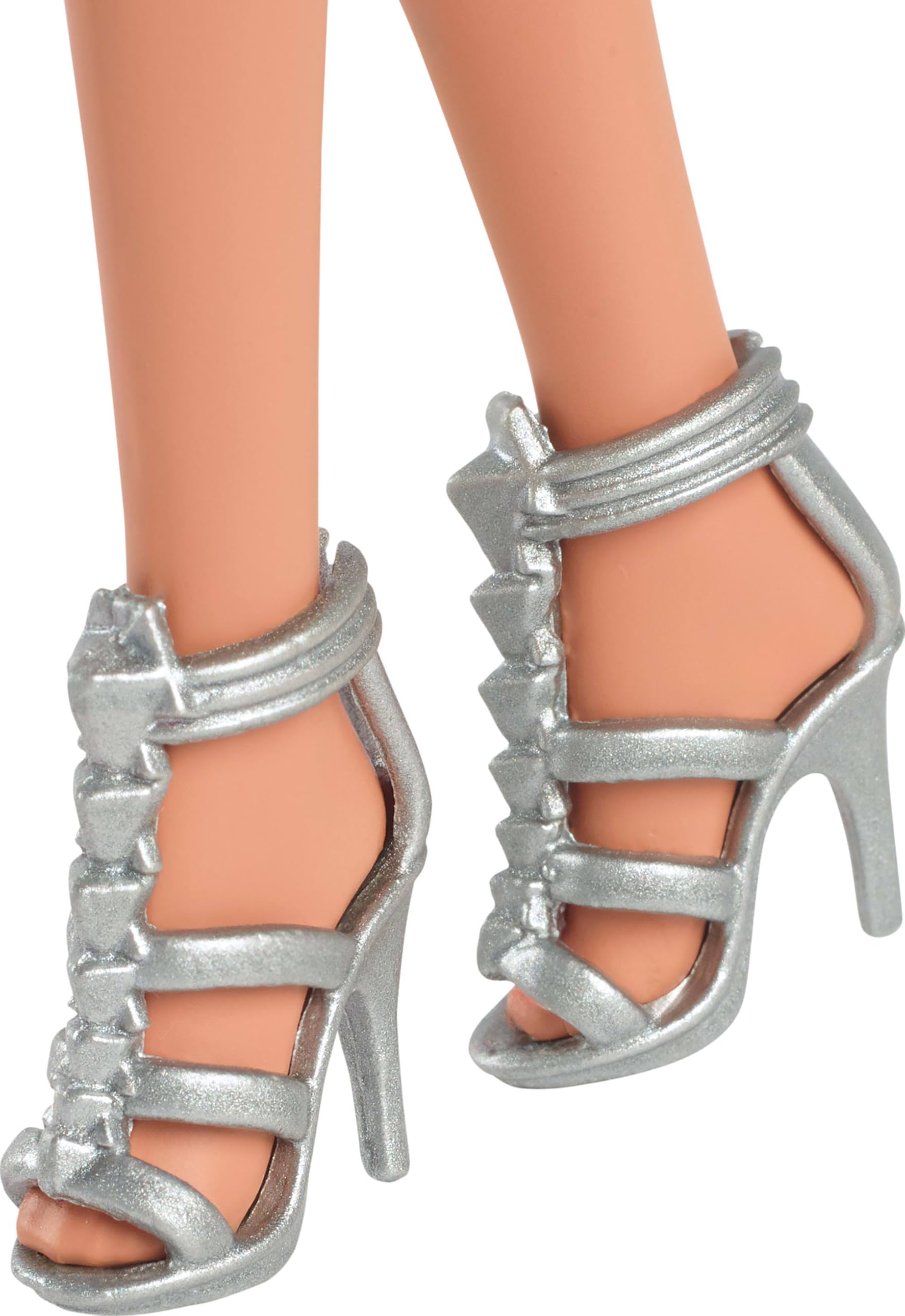 Barbie Fashionistas Doll #234 - Purple Sequined Bubble Dress with Brown Wavy Hair, HYT92